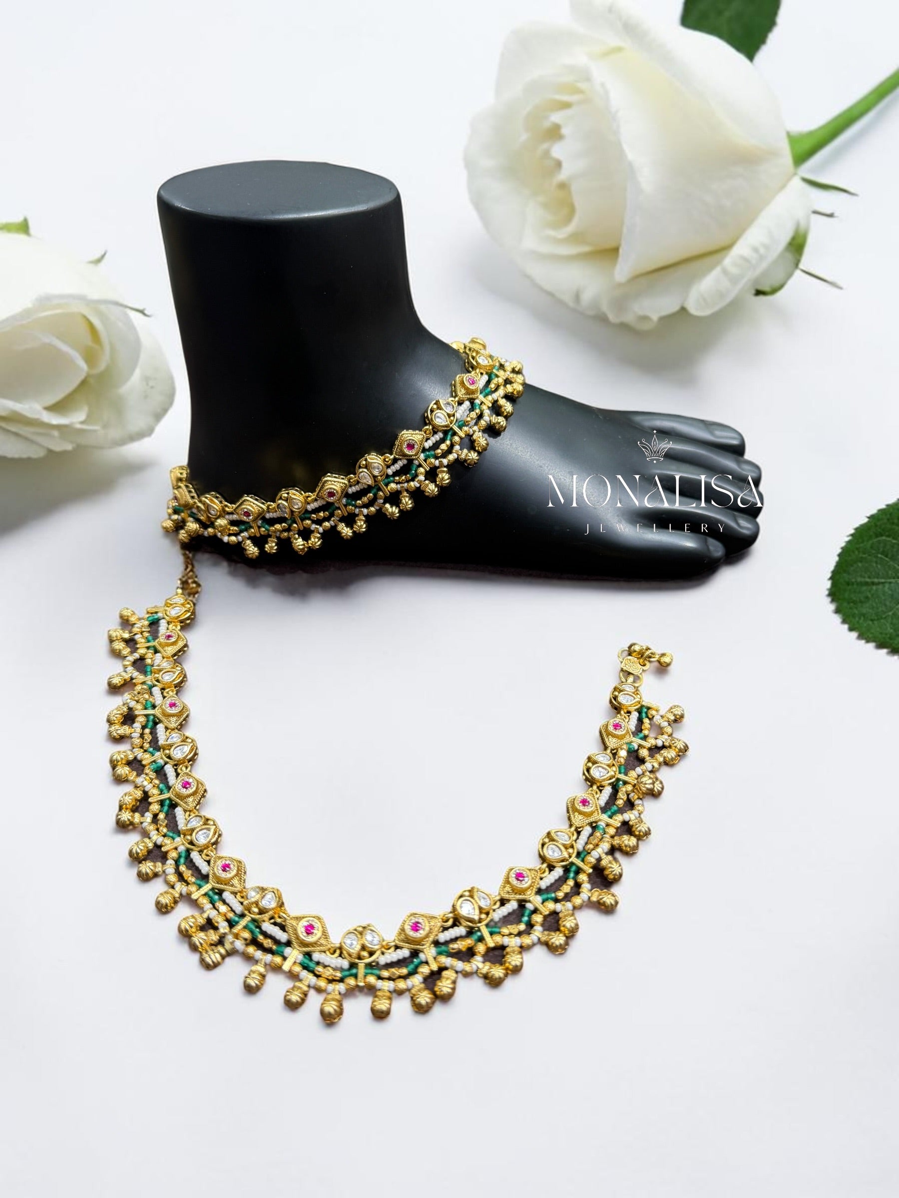 Aaranya Antique designer Anklet