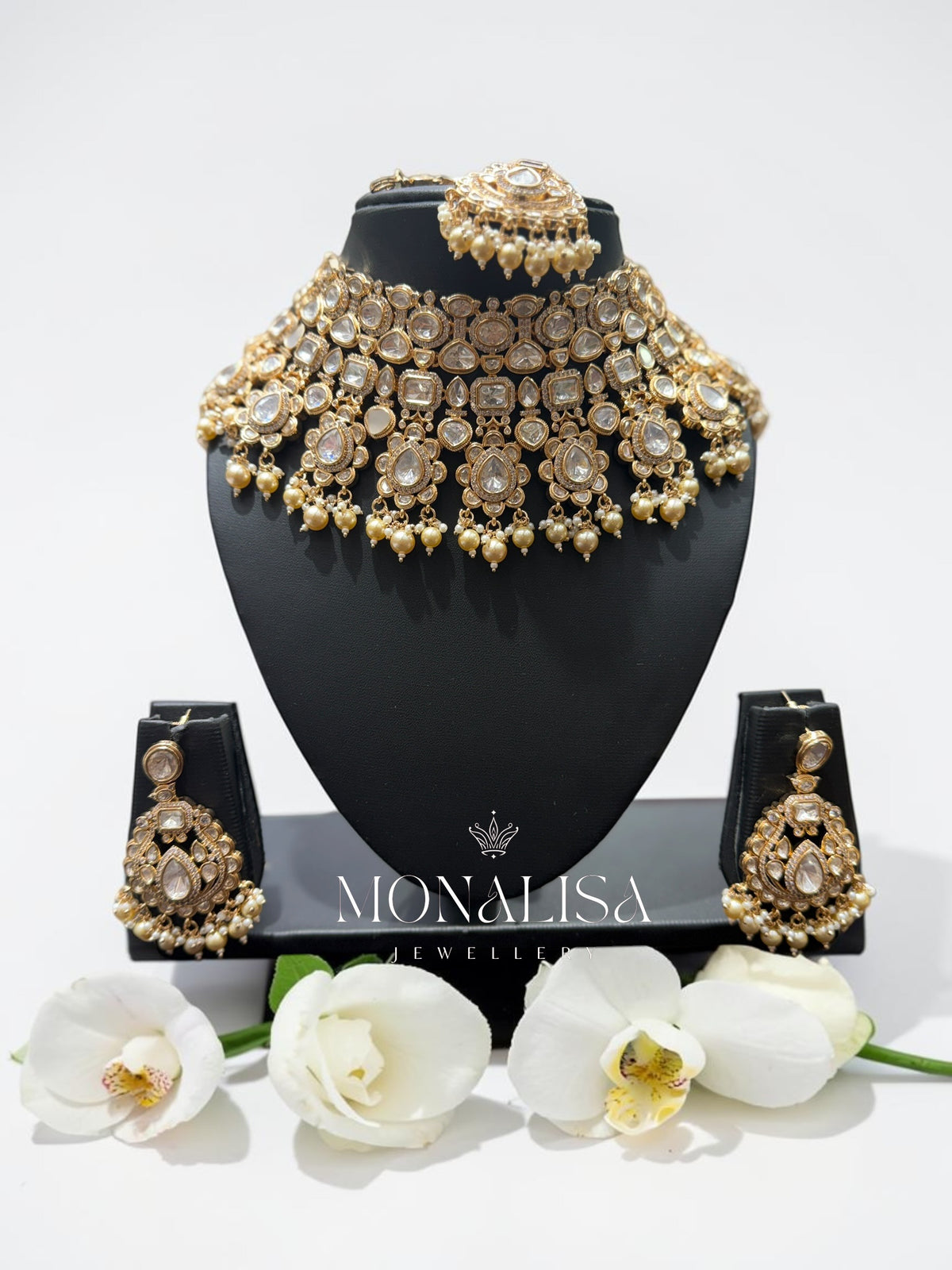 Dhruvika Polki Designer Necklace Set