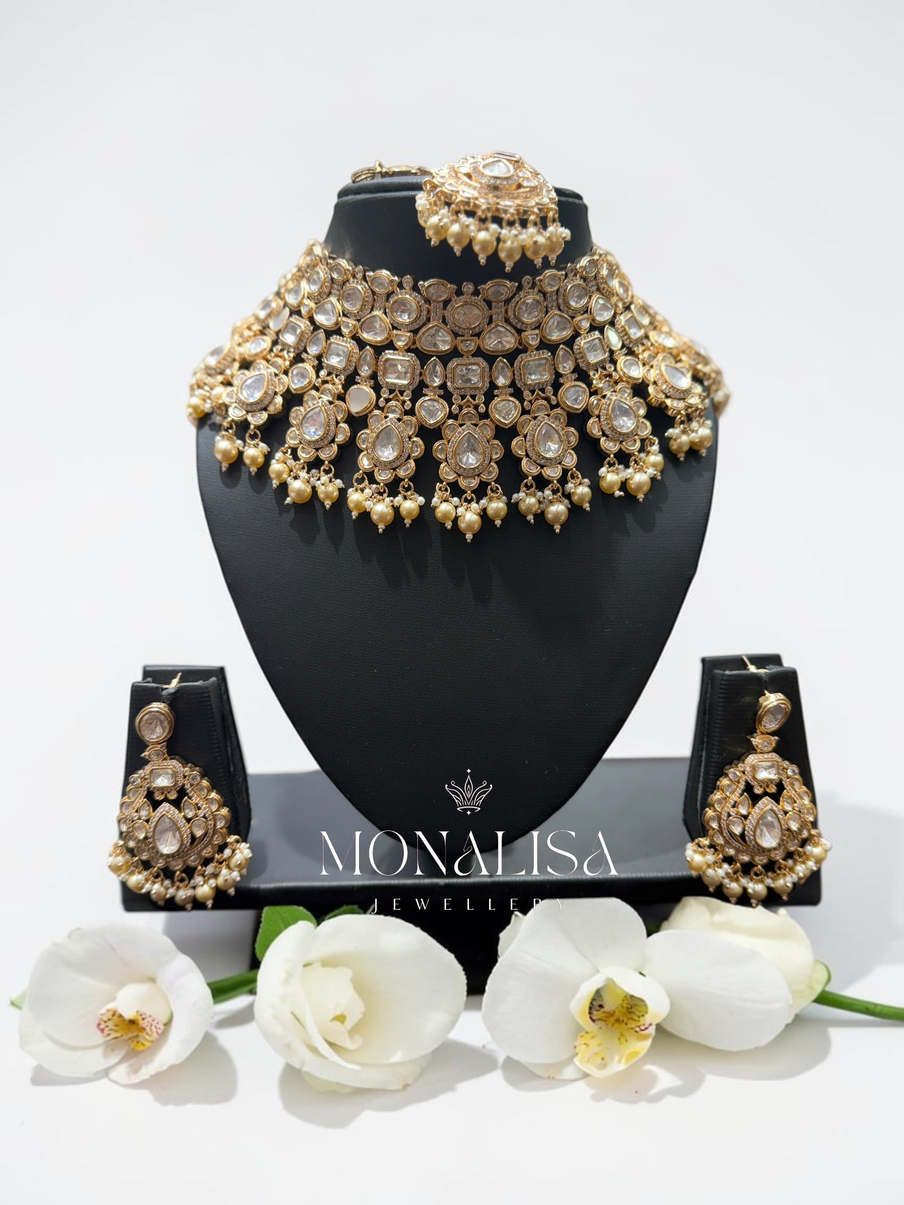 Dhruvika Polki Designer Necklace Set