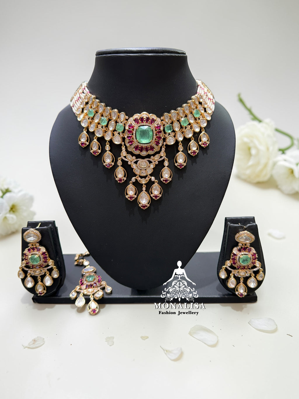 Ratnamani Polki Designer Necklace Set