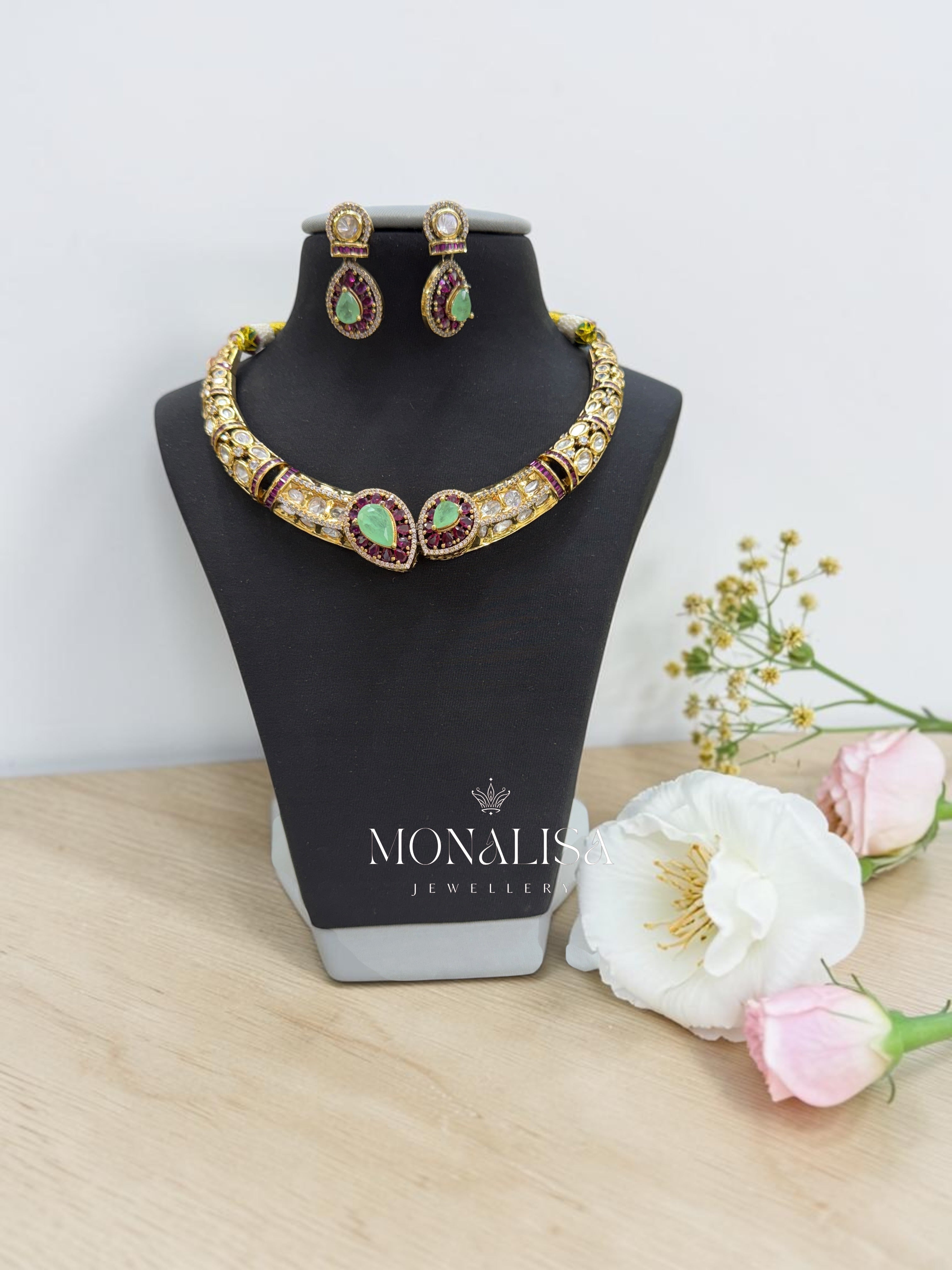 Eesha Polki Hasli Designer Necklace Set