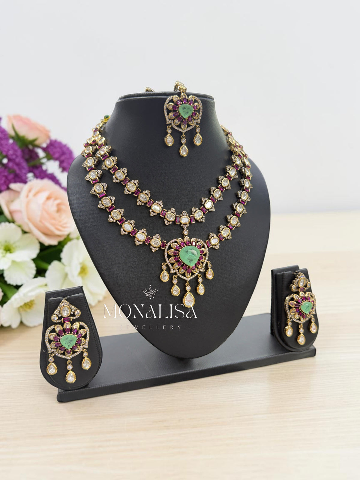 Saanvi Polki Designer Necklace Set