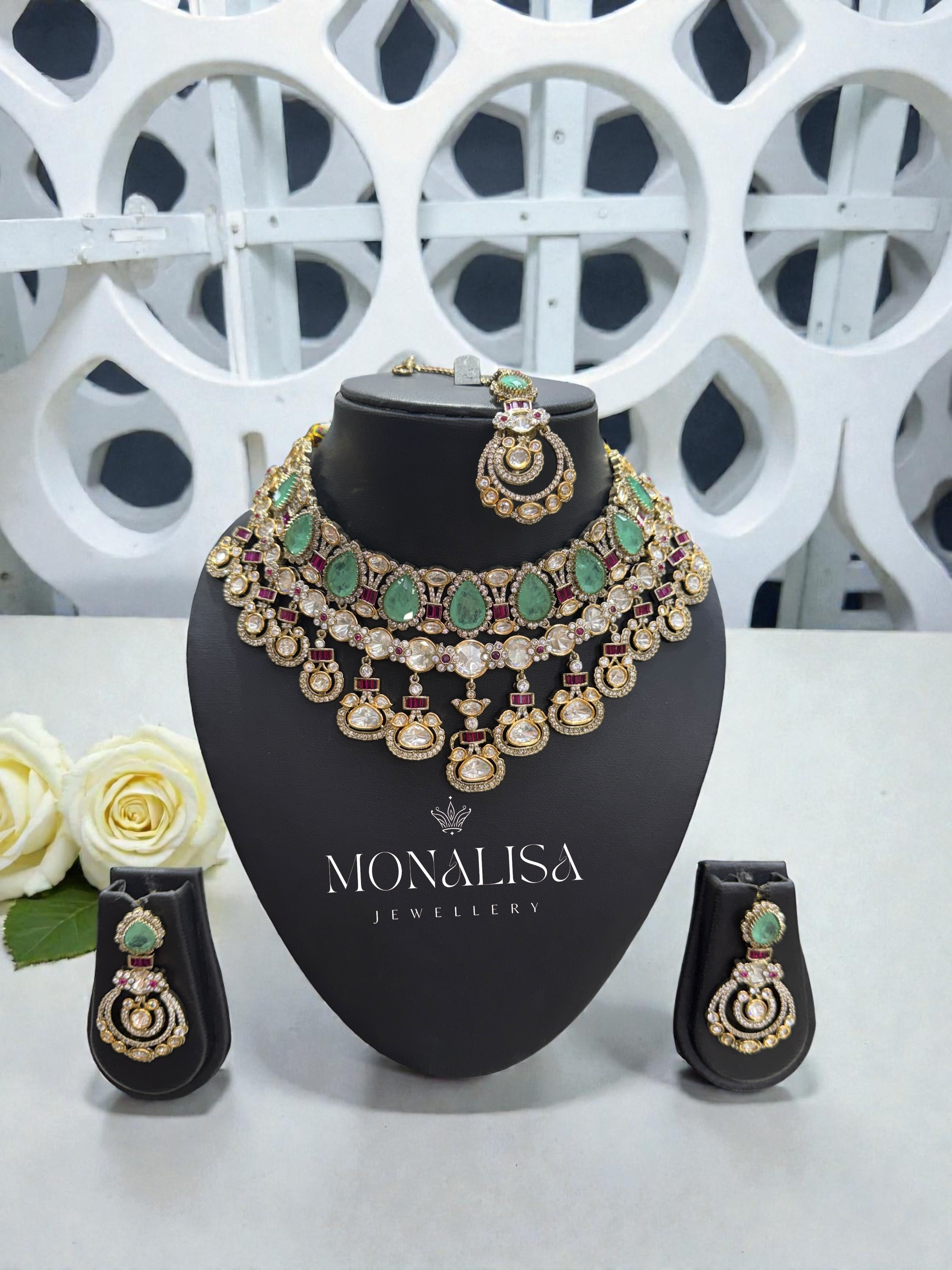 Leya Polki Designer Necklace Set