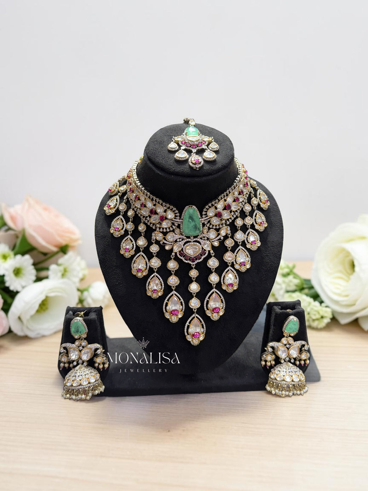 Zenia Polki Designer Necklace Set
