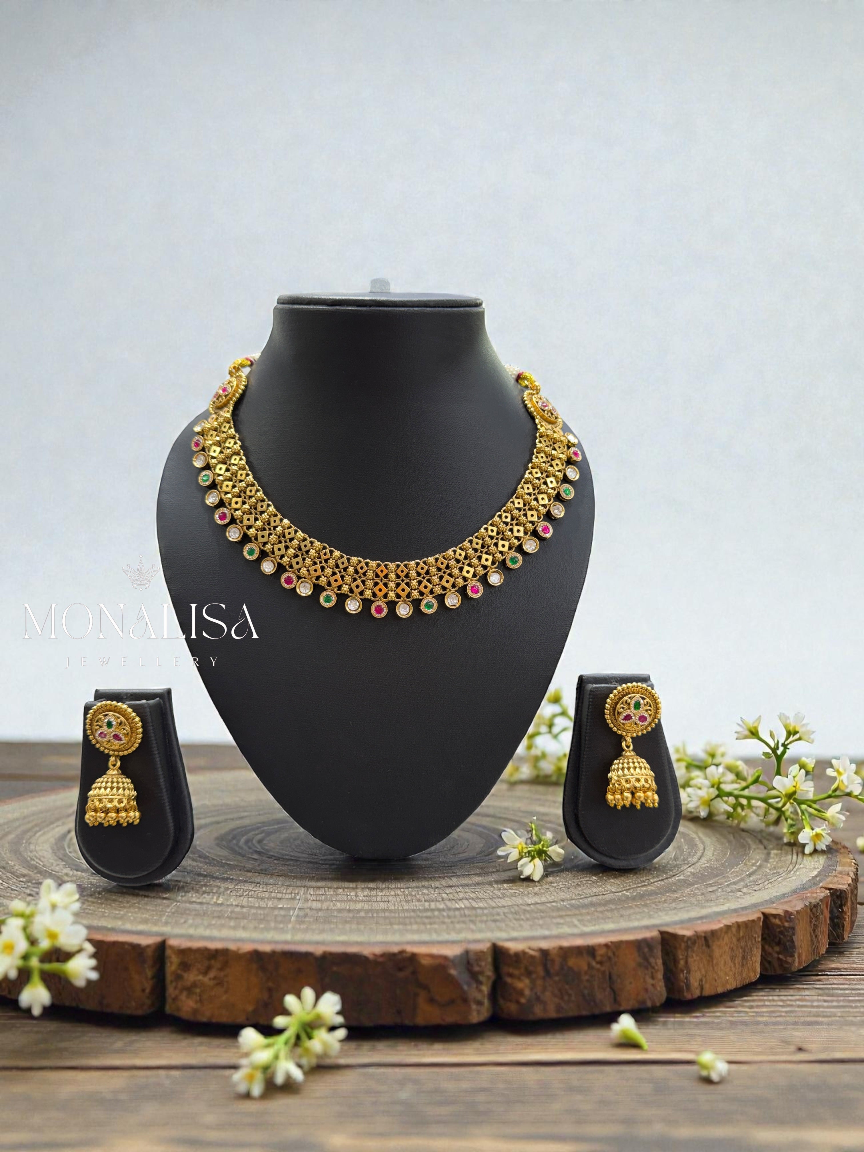 Devikae Antique Designer Necklace Set