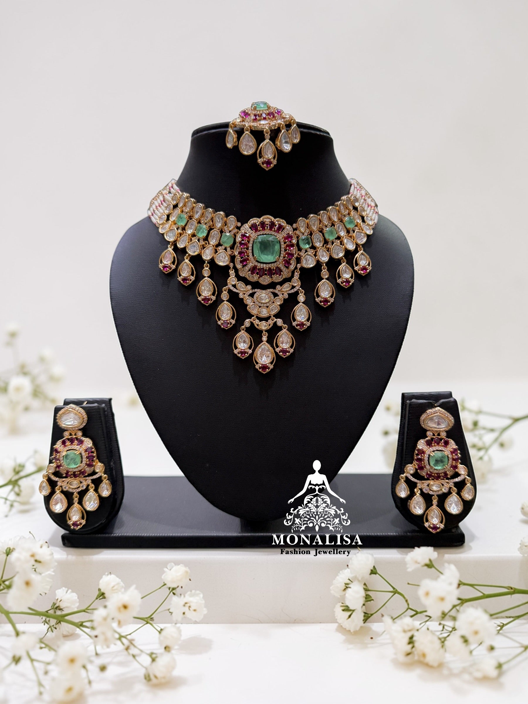 Ratnamani Polki Designer Necklace Set