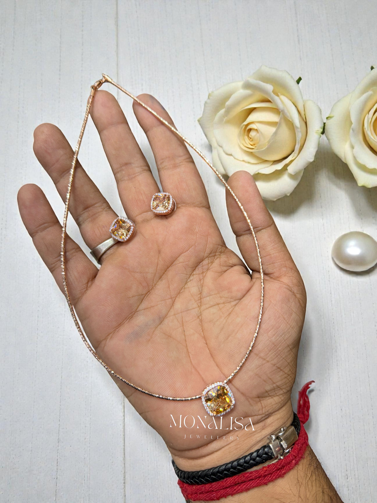 Kiara Dailywear Imported Golden Pendant Set