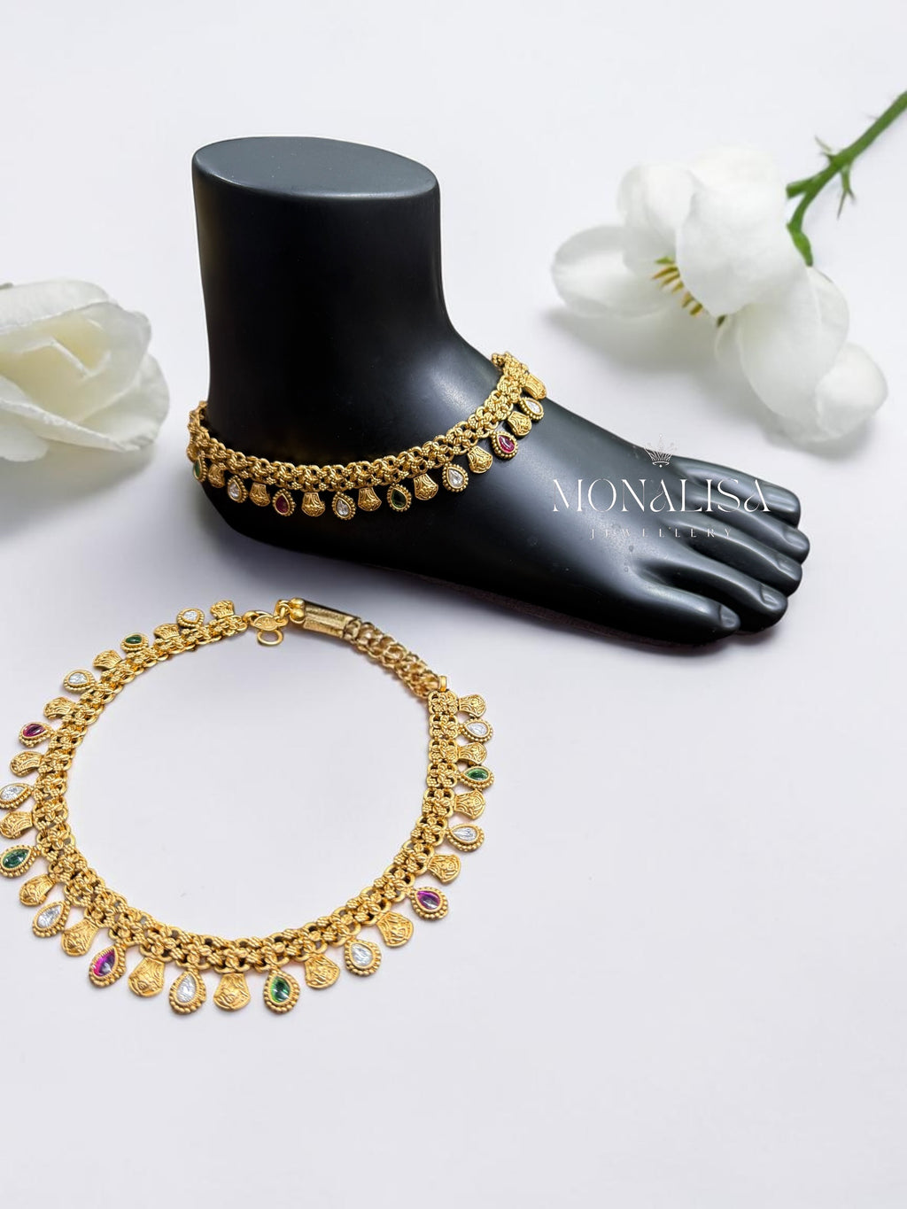 Vrinda Antique designer Anklet