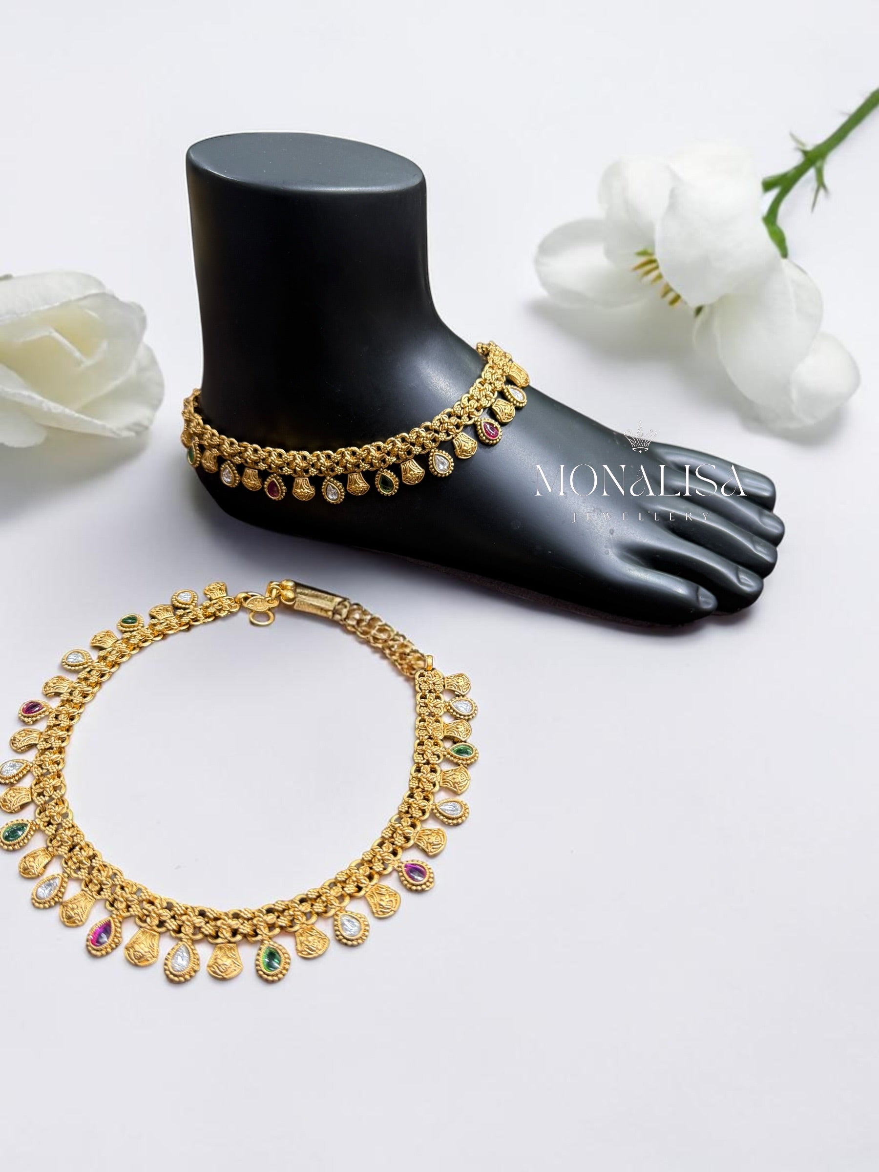 Vrinda Antique designer Anklet