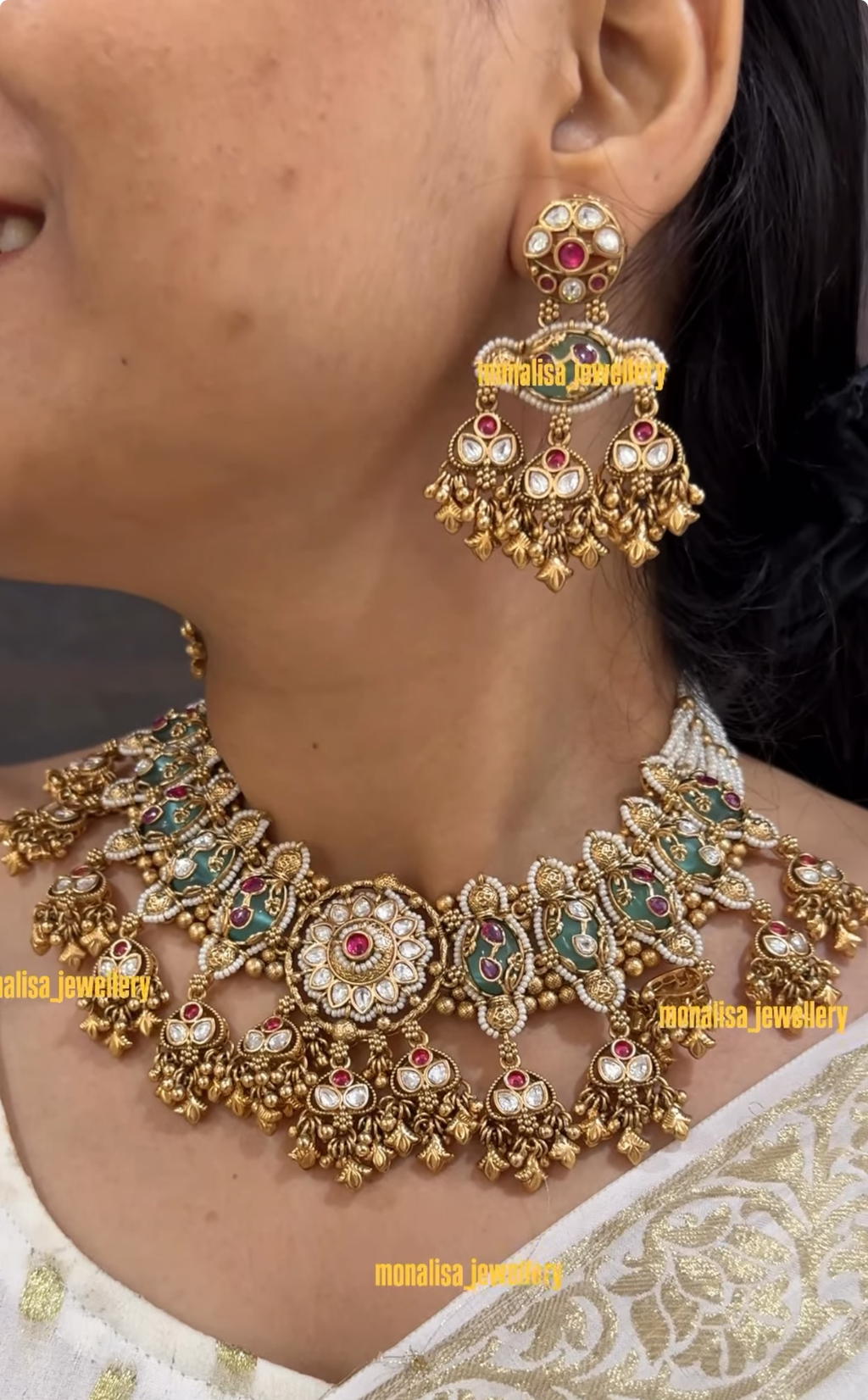 Preesha Antique Designer Necklace Set