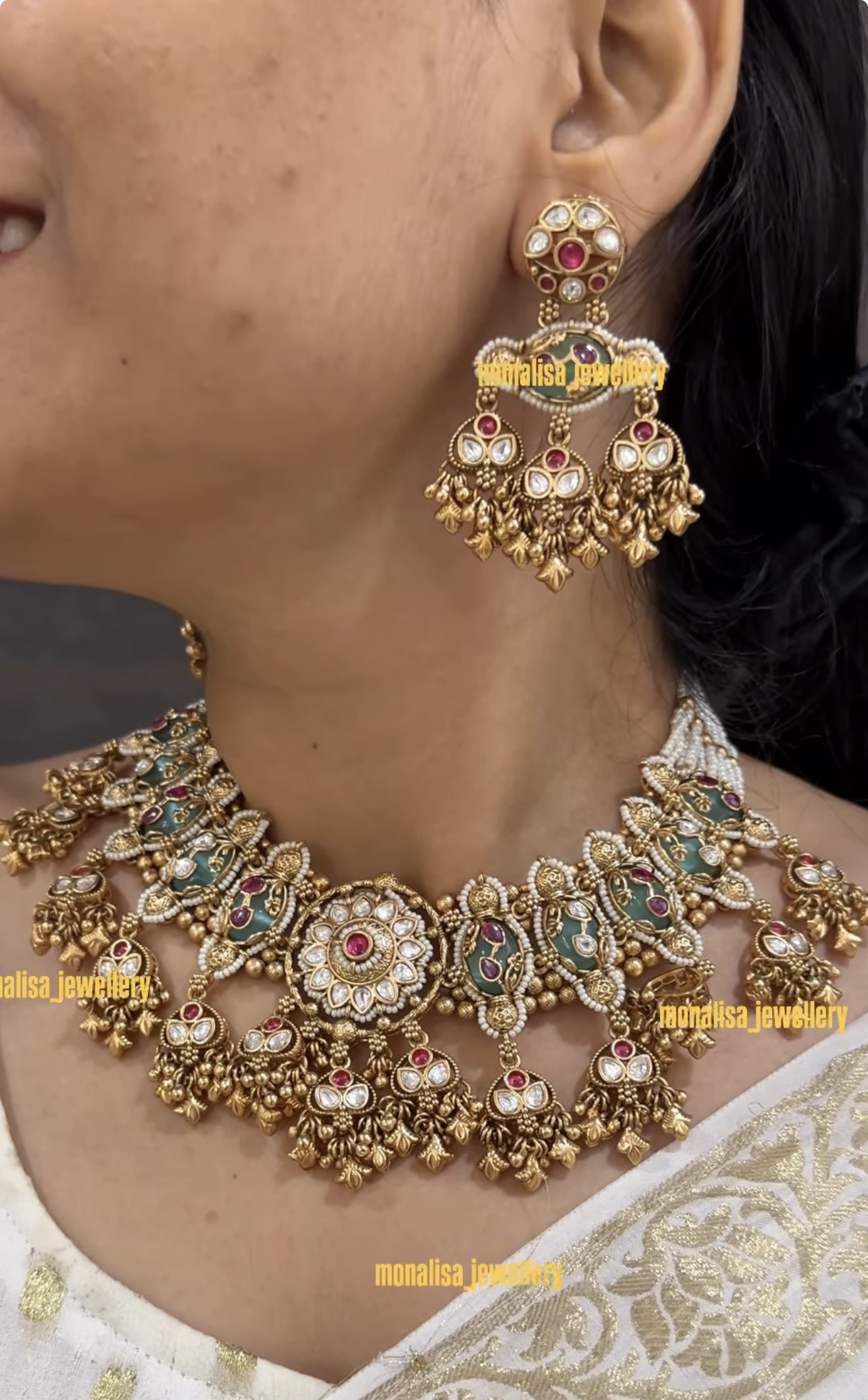 Preesha Antique Designer Necklace Set