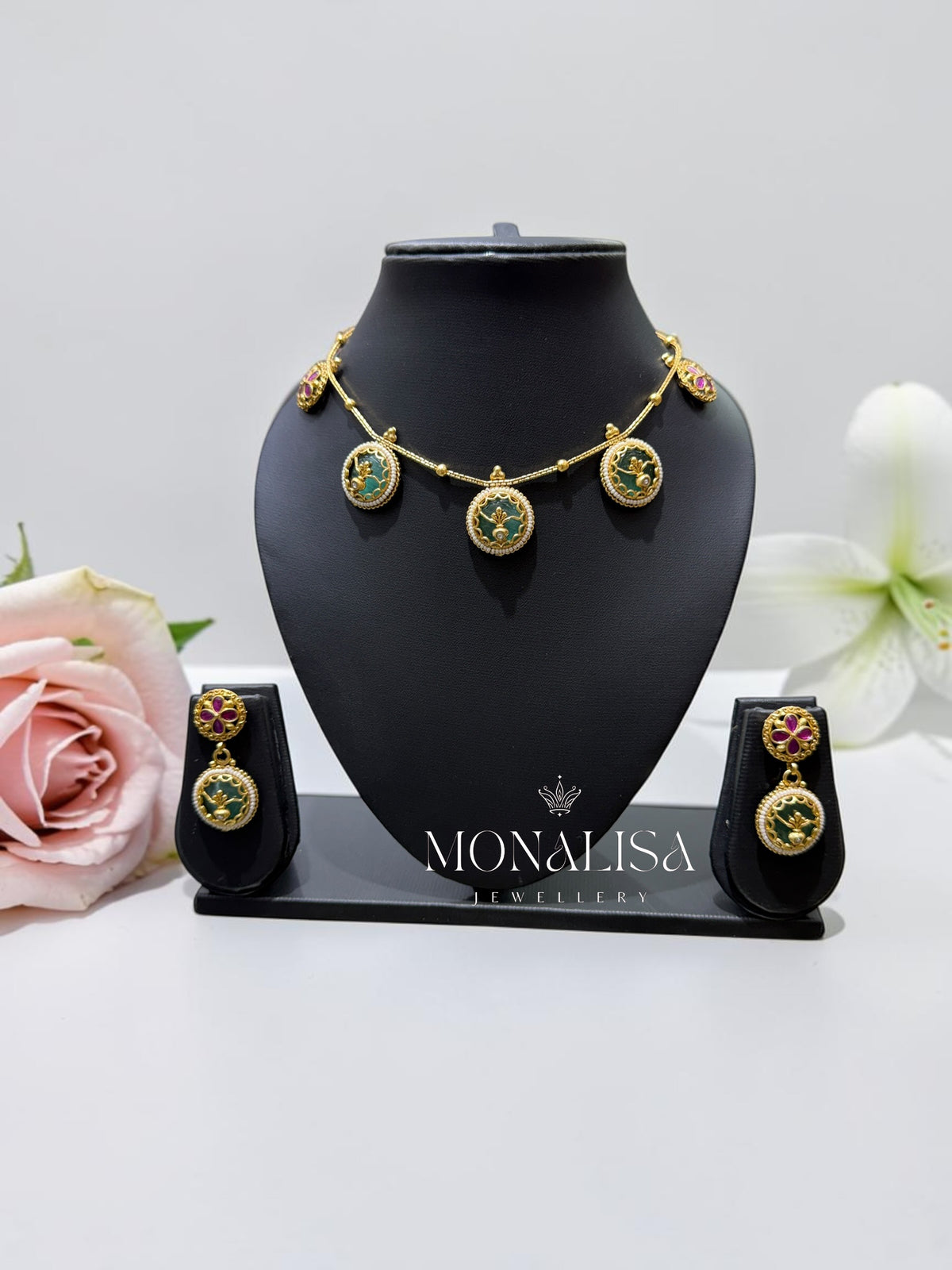 Falguni Antique designer Necklace Set