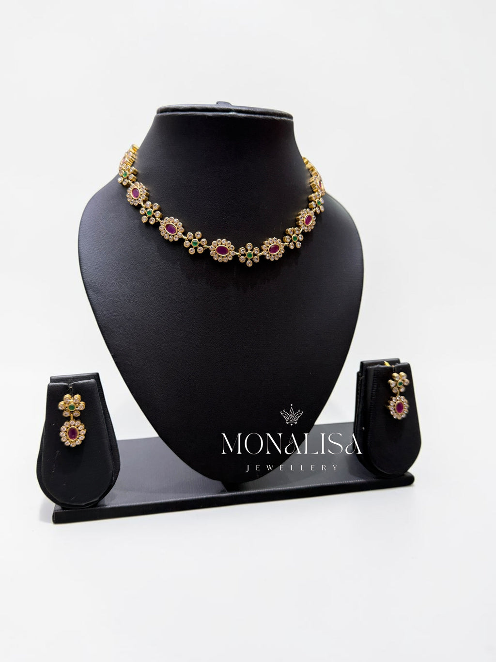 Jivika Ruby designer Necklace Set