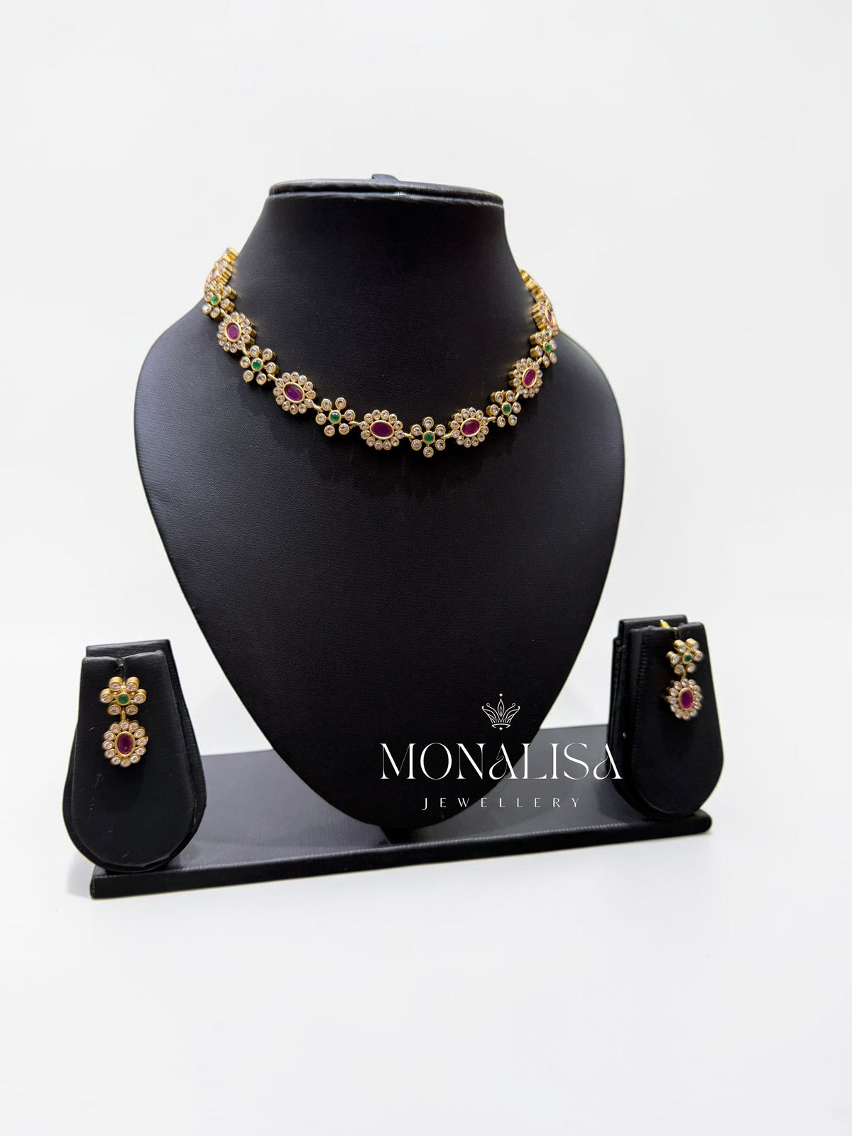 Jivika Ruby designer Necklace Set