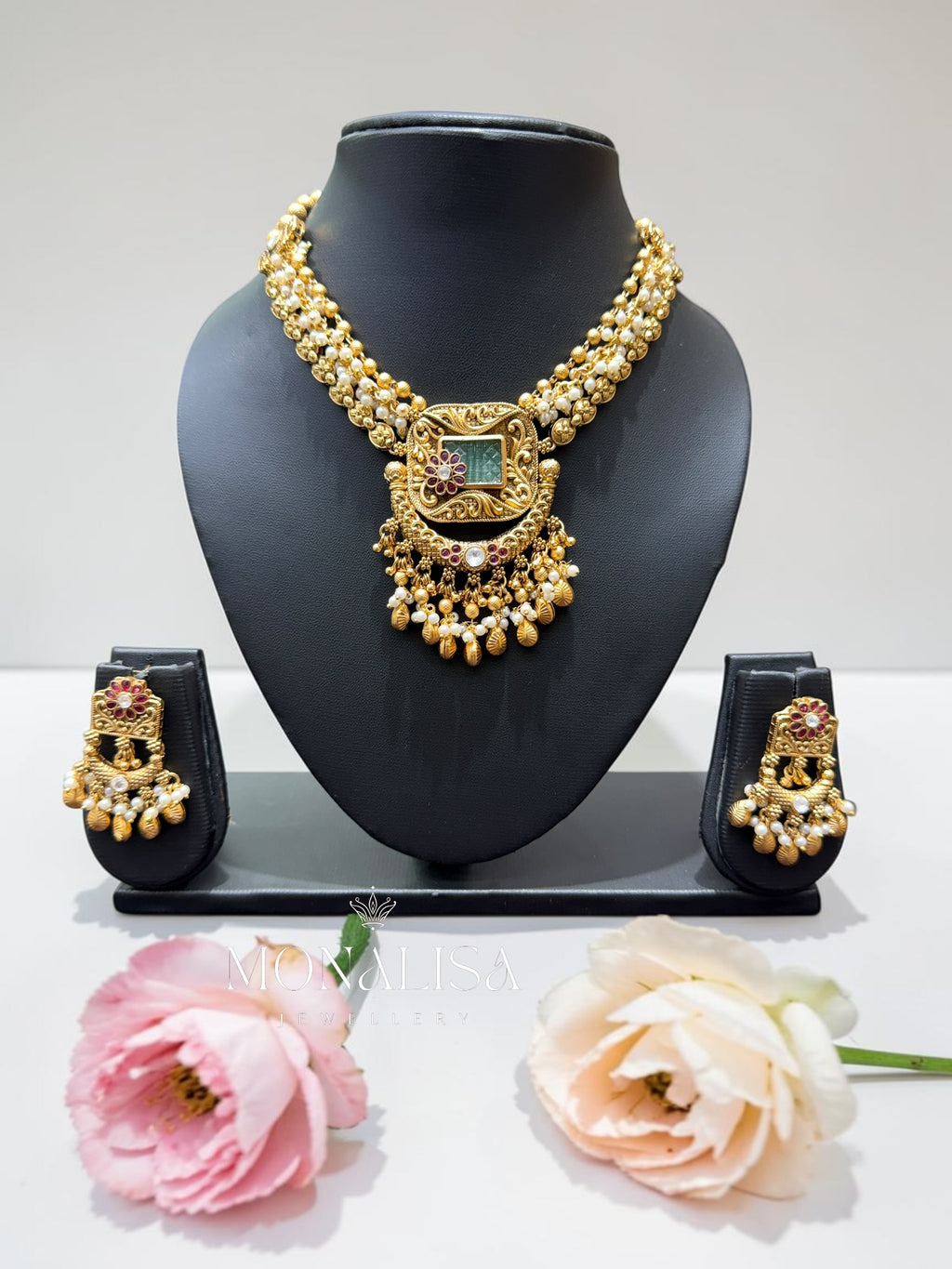 Nitiksha Antique designer Necklace Set