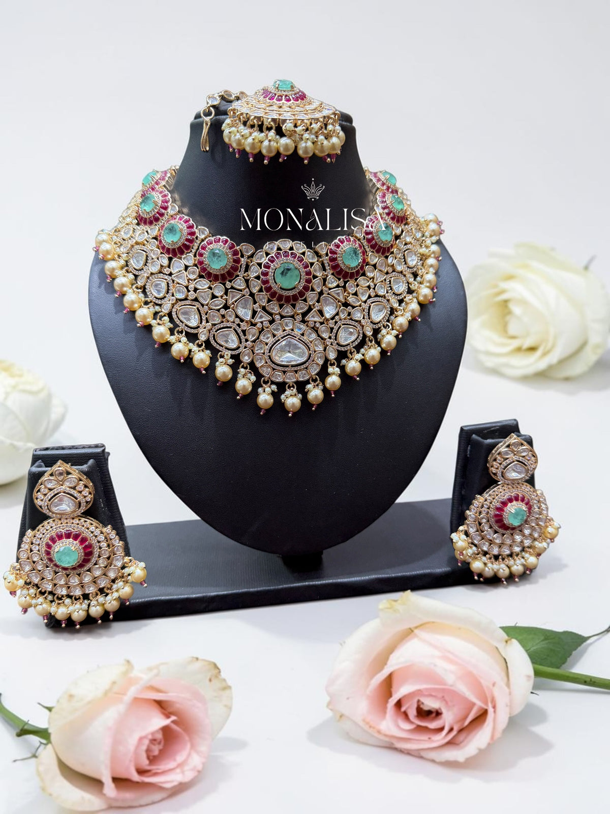 Thara Polki Designer Necklace Set