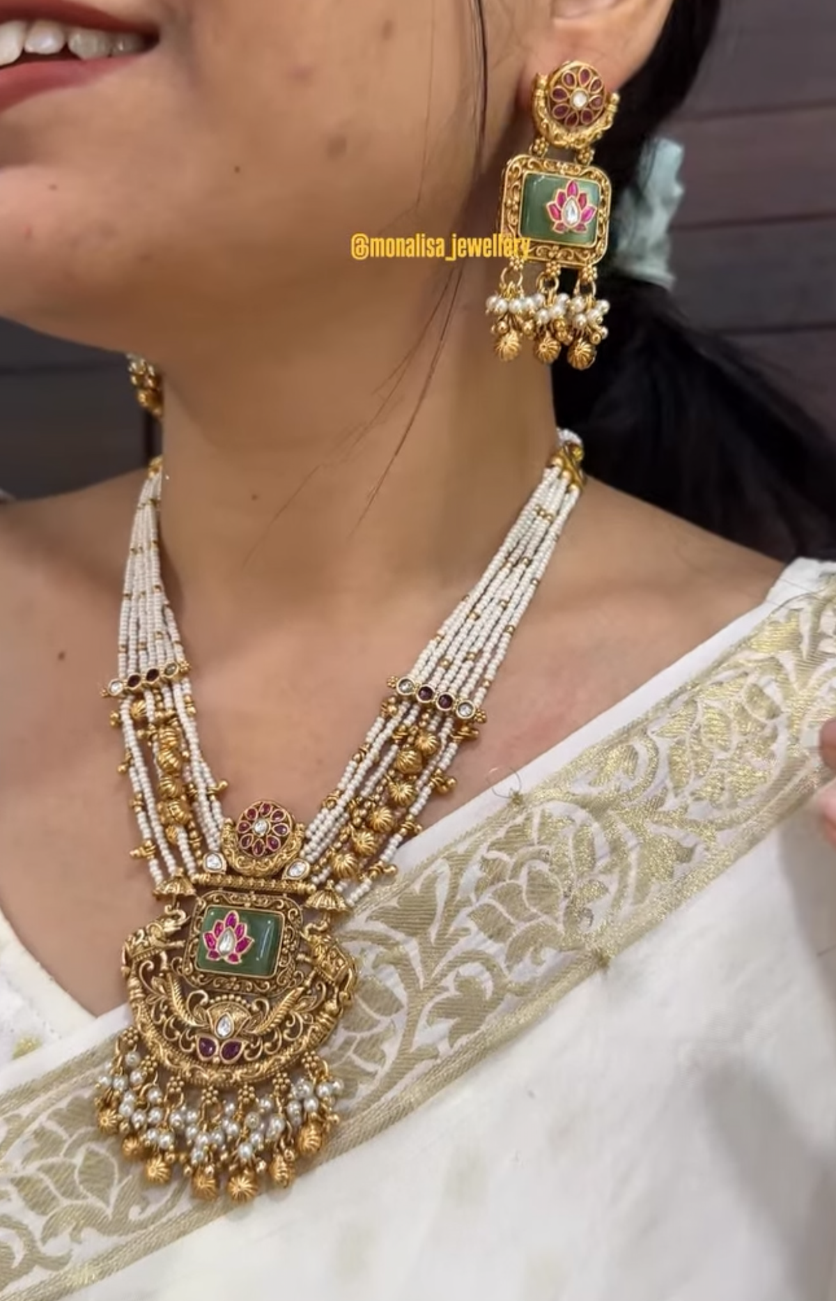Jeeva Antique Designer Necklace Set