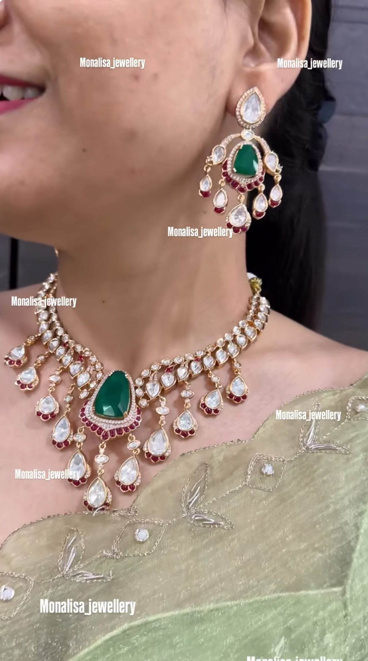 Anvita Polki Designer Necklace Set