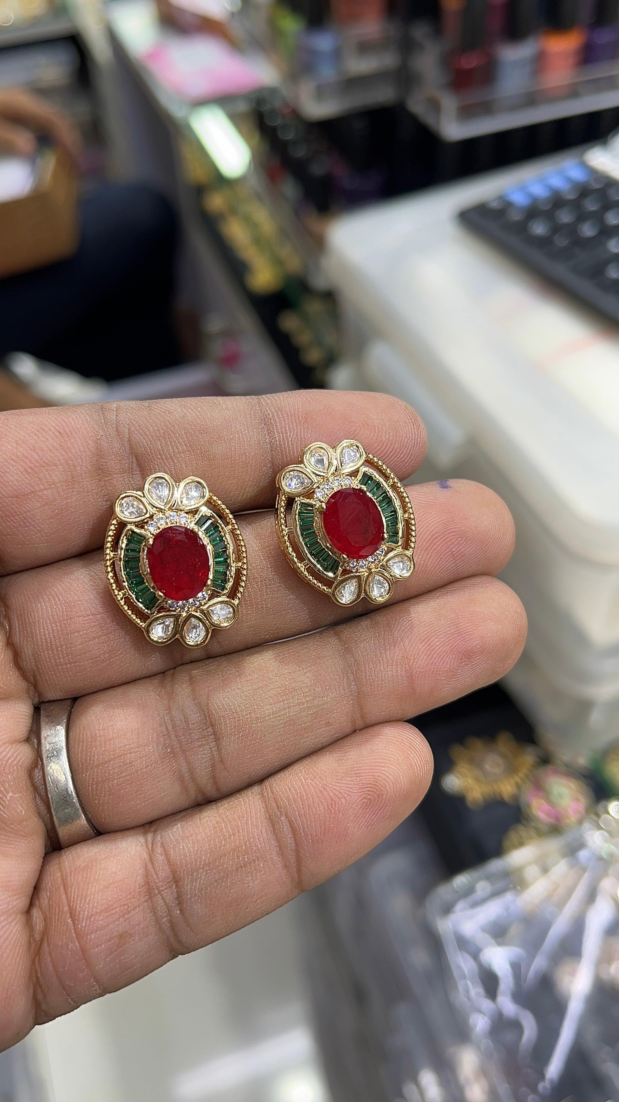 Ishika Moissanite Designer studs