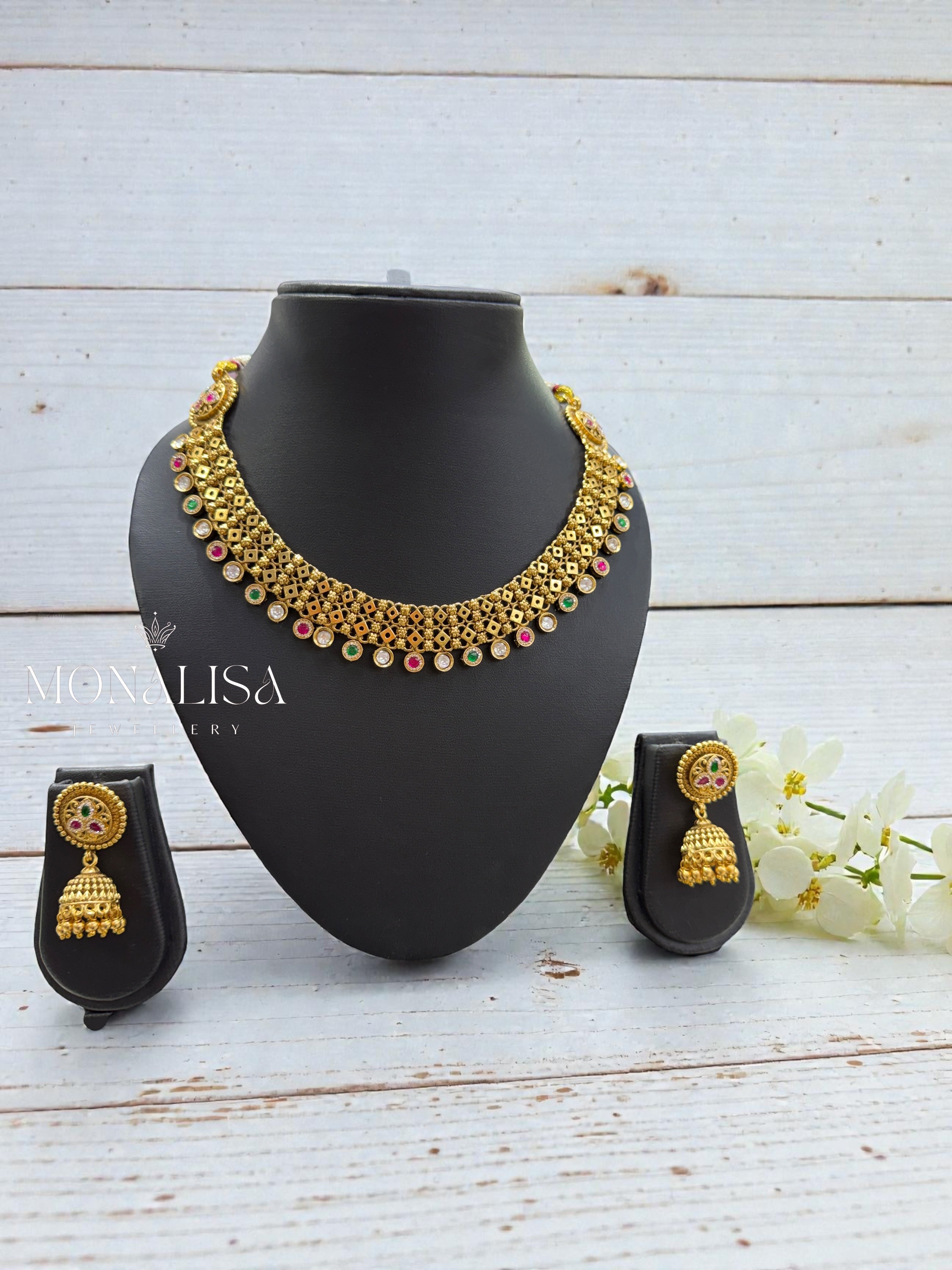 Devikae Antique Designer Necklace Set