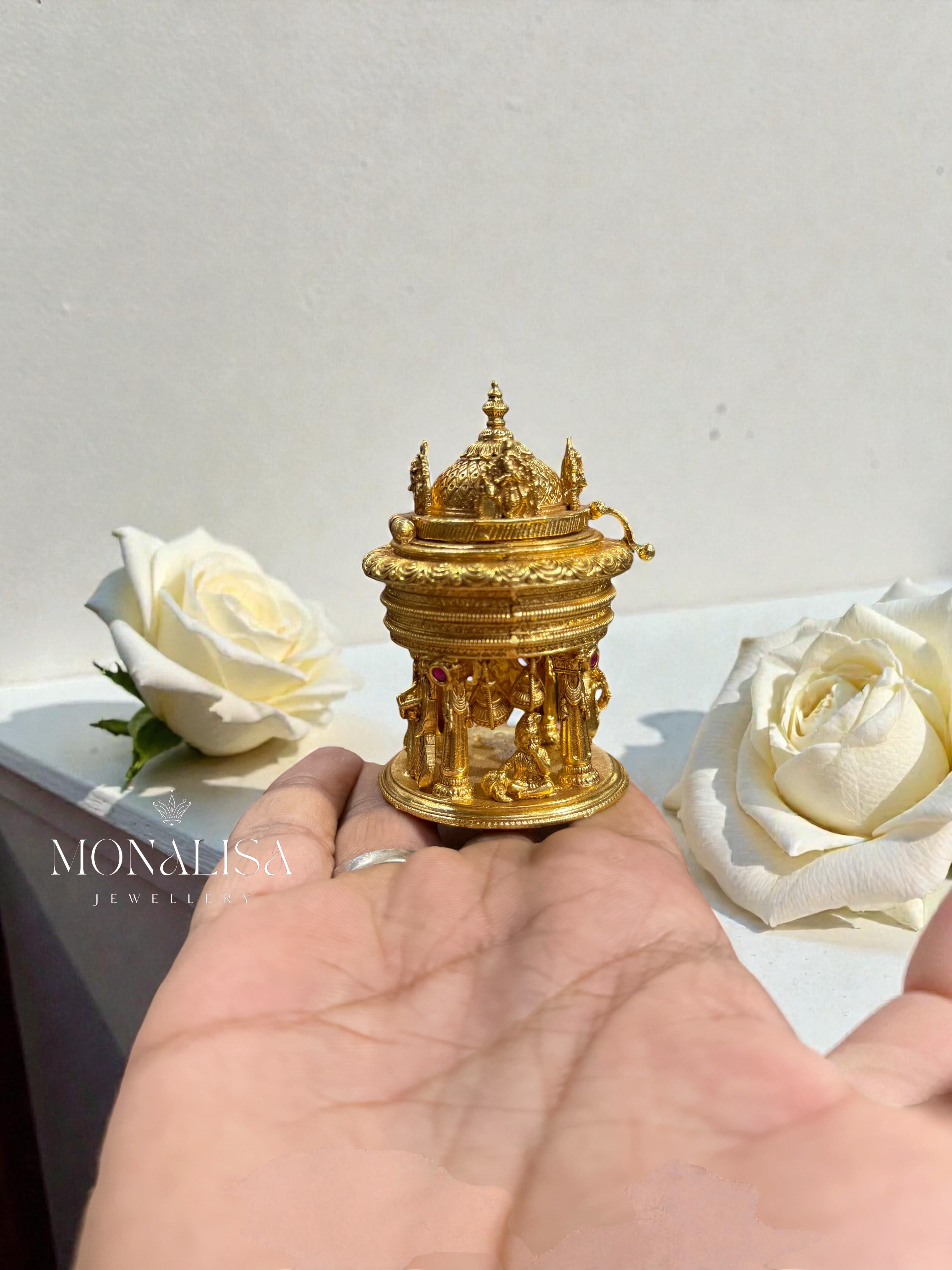Radha krishna Antique Designer kumkum box