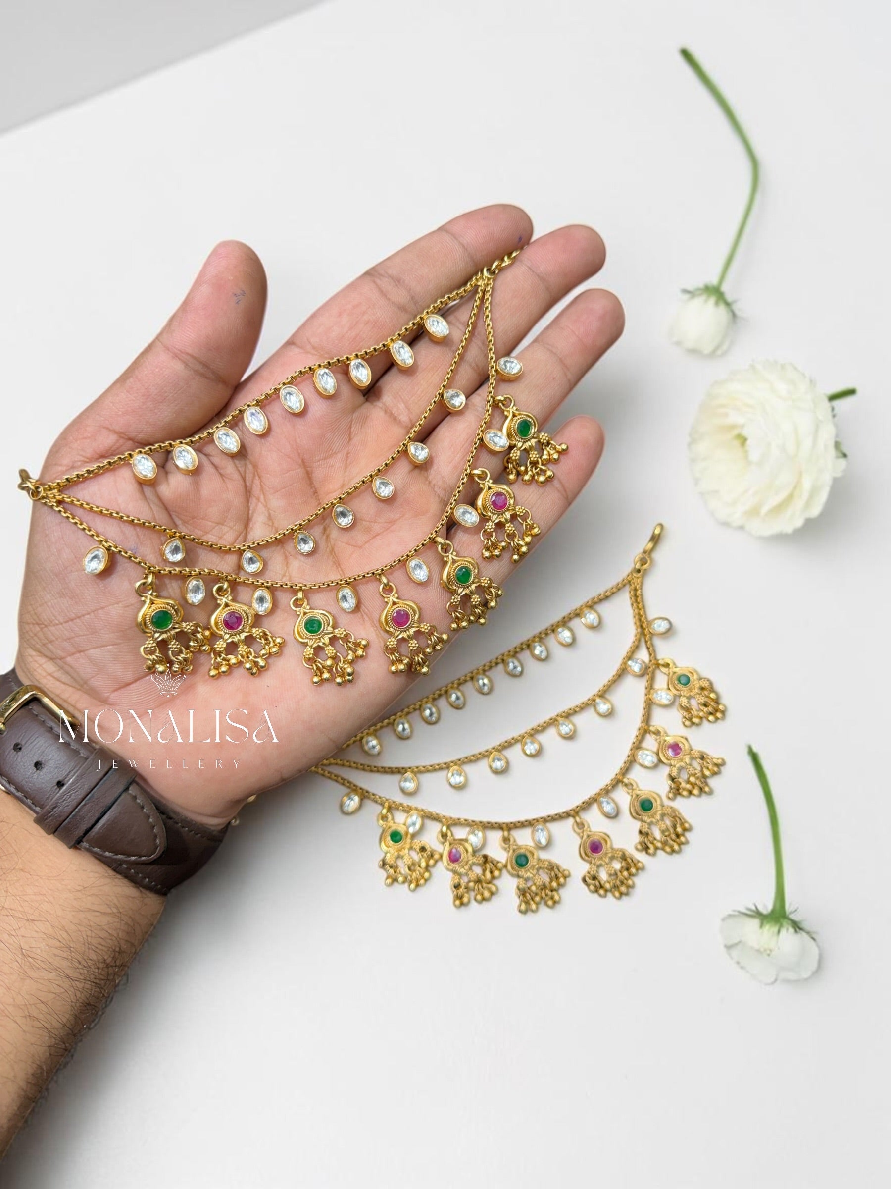 Saanvi Antique Designer Earchain