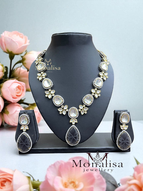 Aadhya Polki Designer Necklace Set