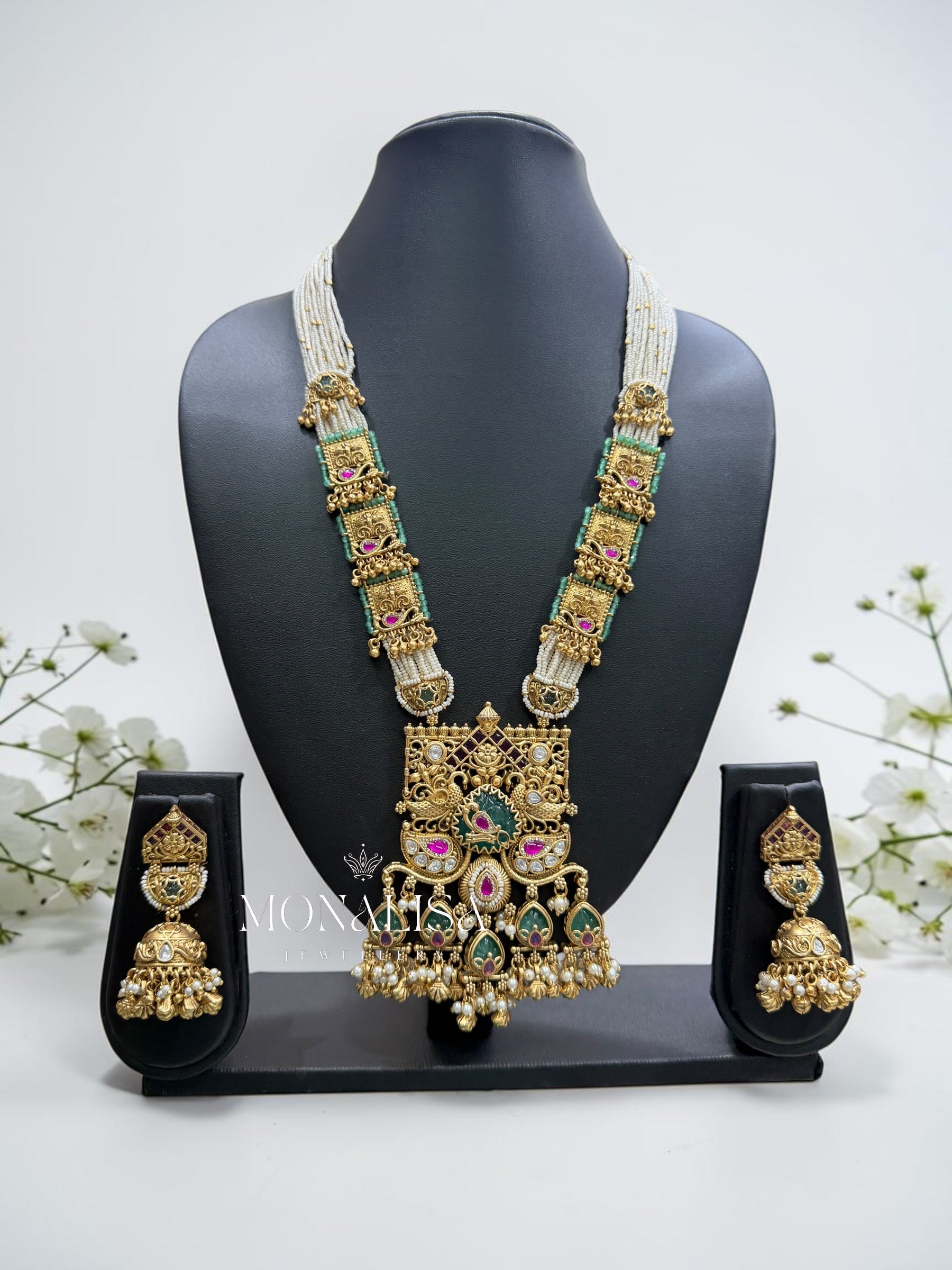 RANI Antique designer long Necklace Set