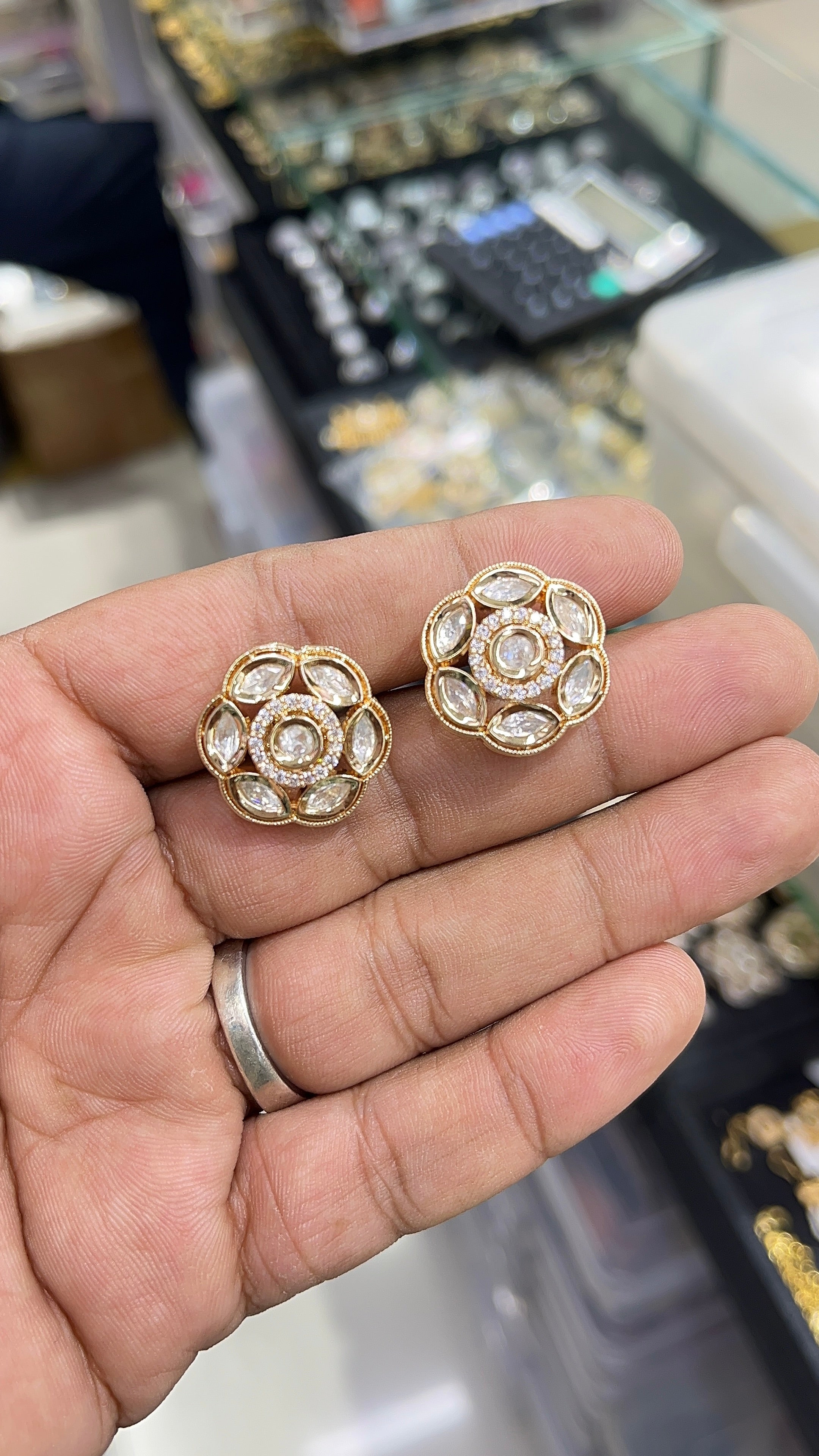 Juhi Moissanite Designer studs