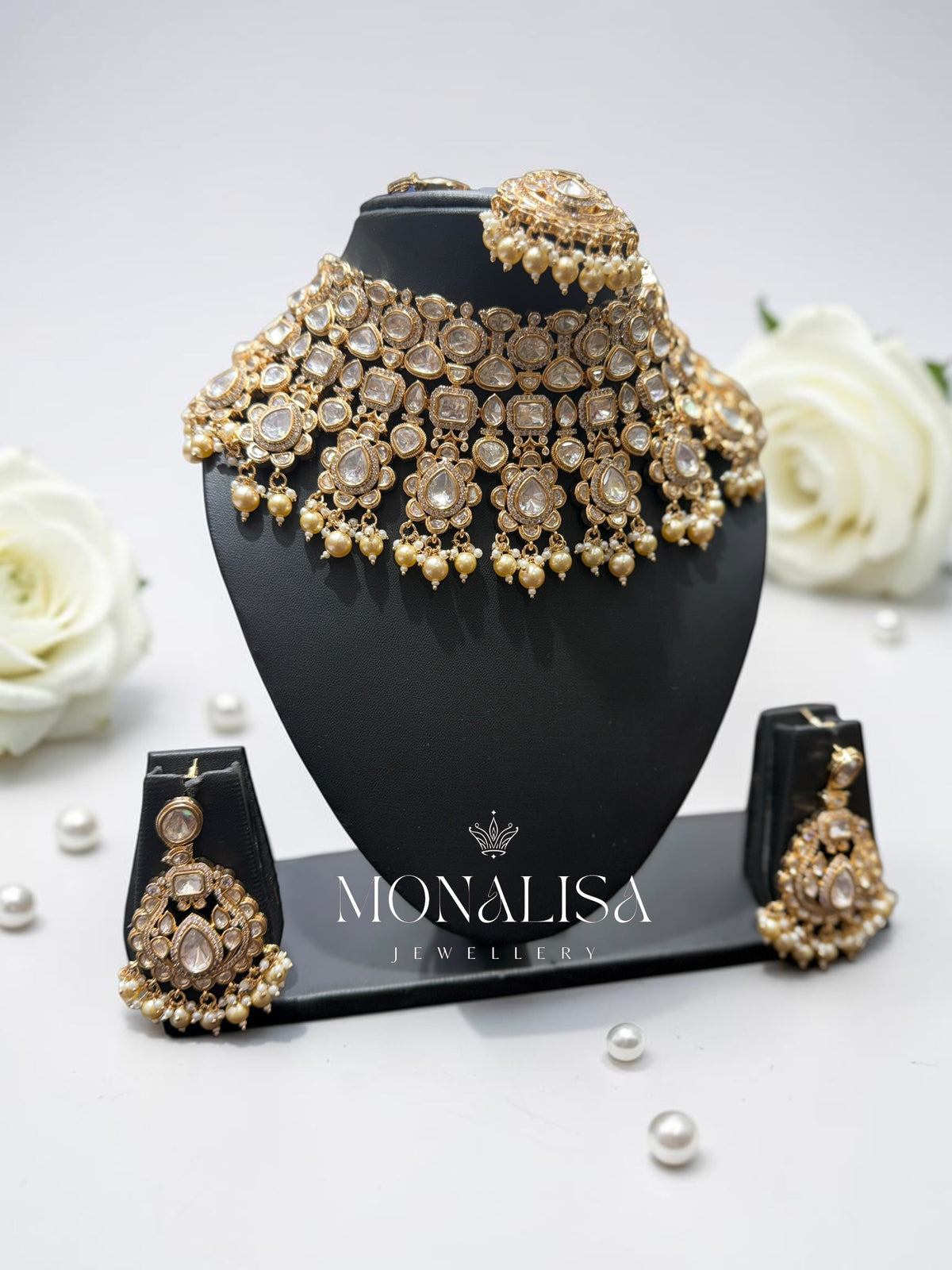 Dhruvika Polki Designer Necklace Set