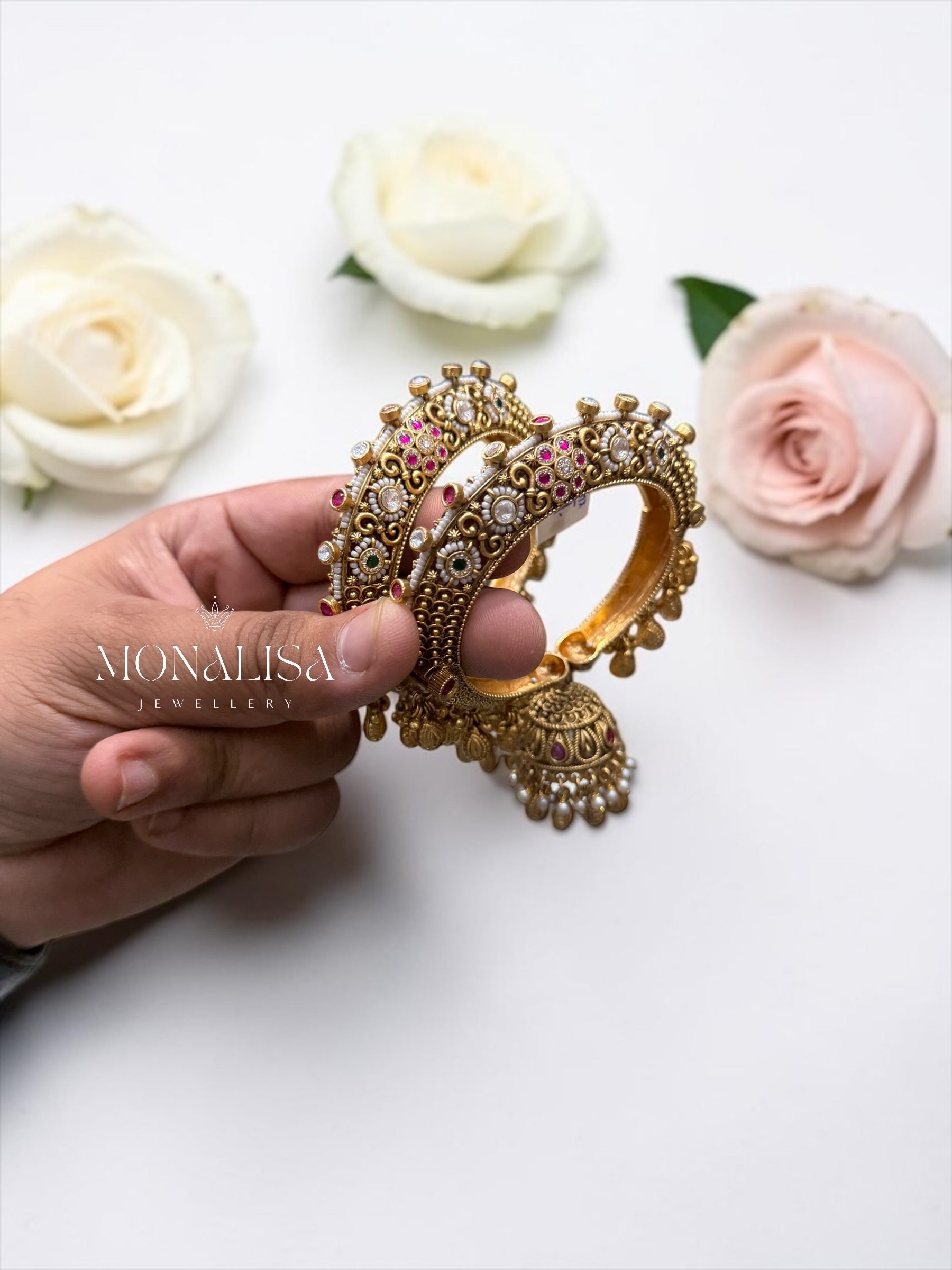 Avni Antique Designer Jhumki Bangles