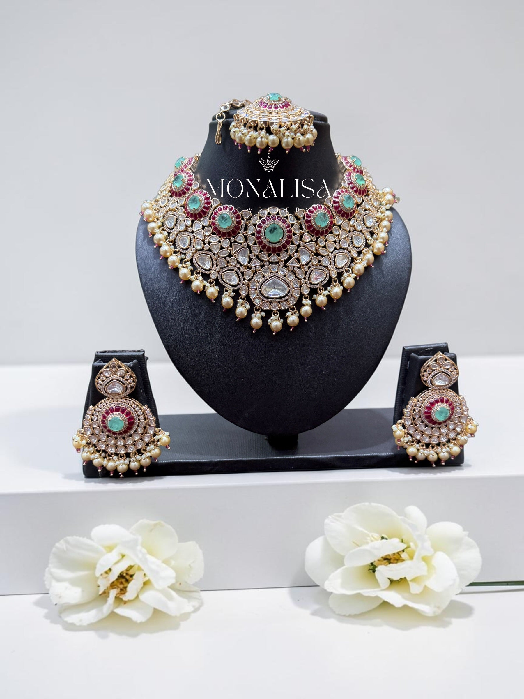 Thara Polki Designer Necklace Set