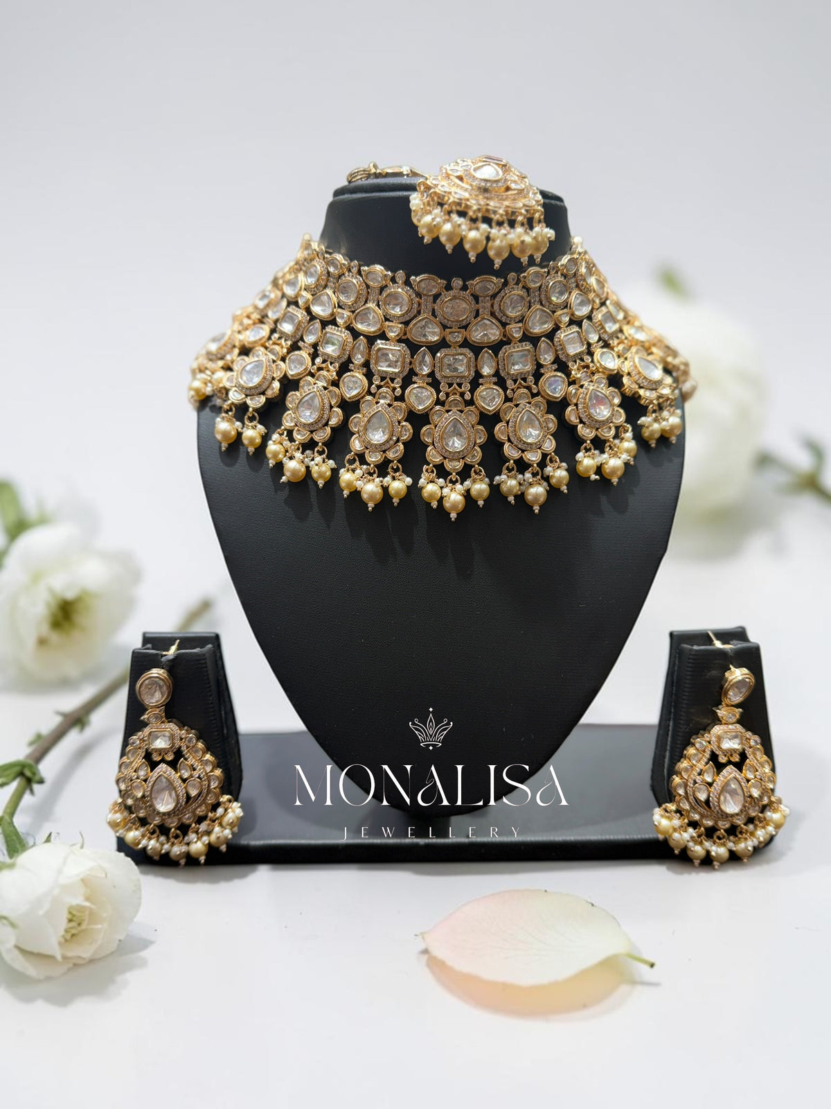 Dhruvika Polki Designer Necklace Set