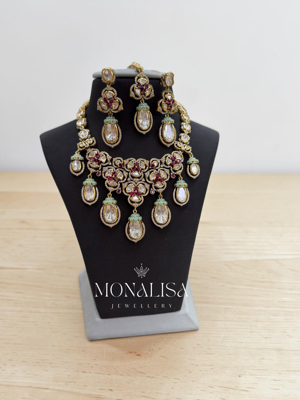 Hiraka Polki Designer Necklace Set