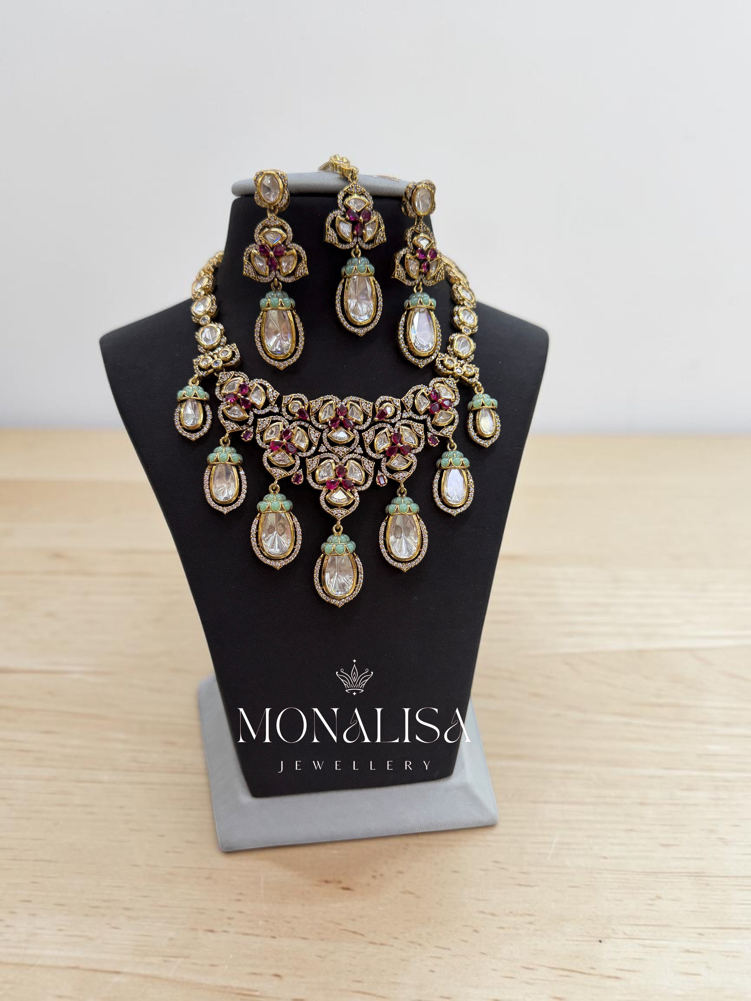 Hiraka Polki Designer Necklace Set