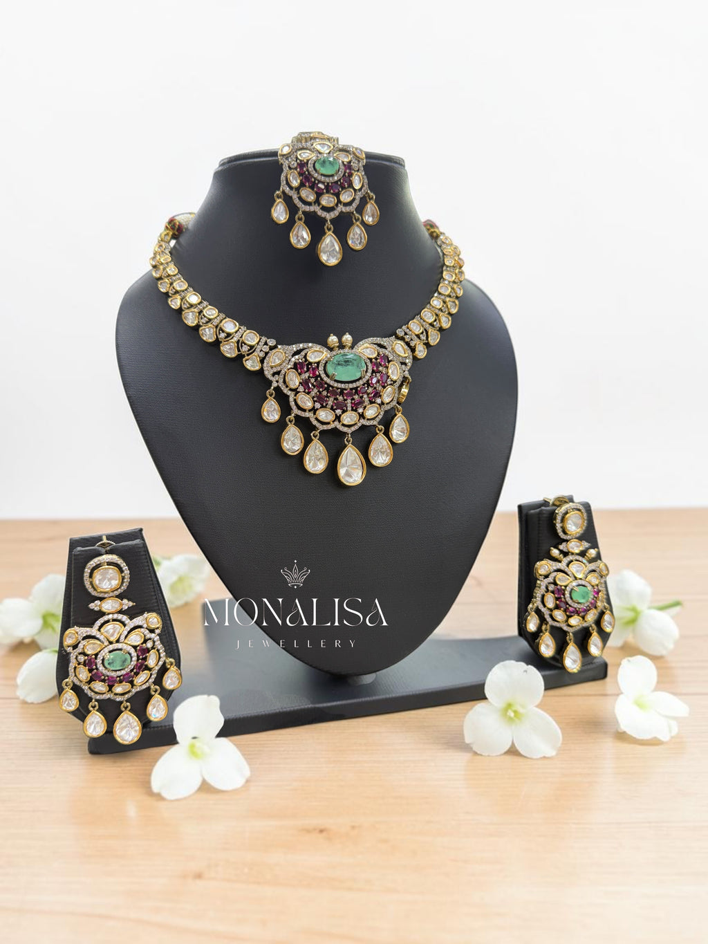 Diya Polki Designer Necklace Set