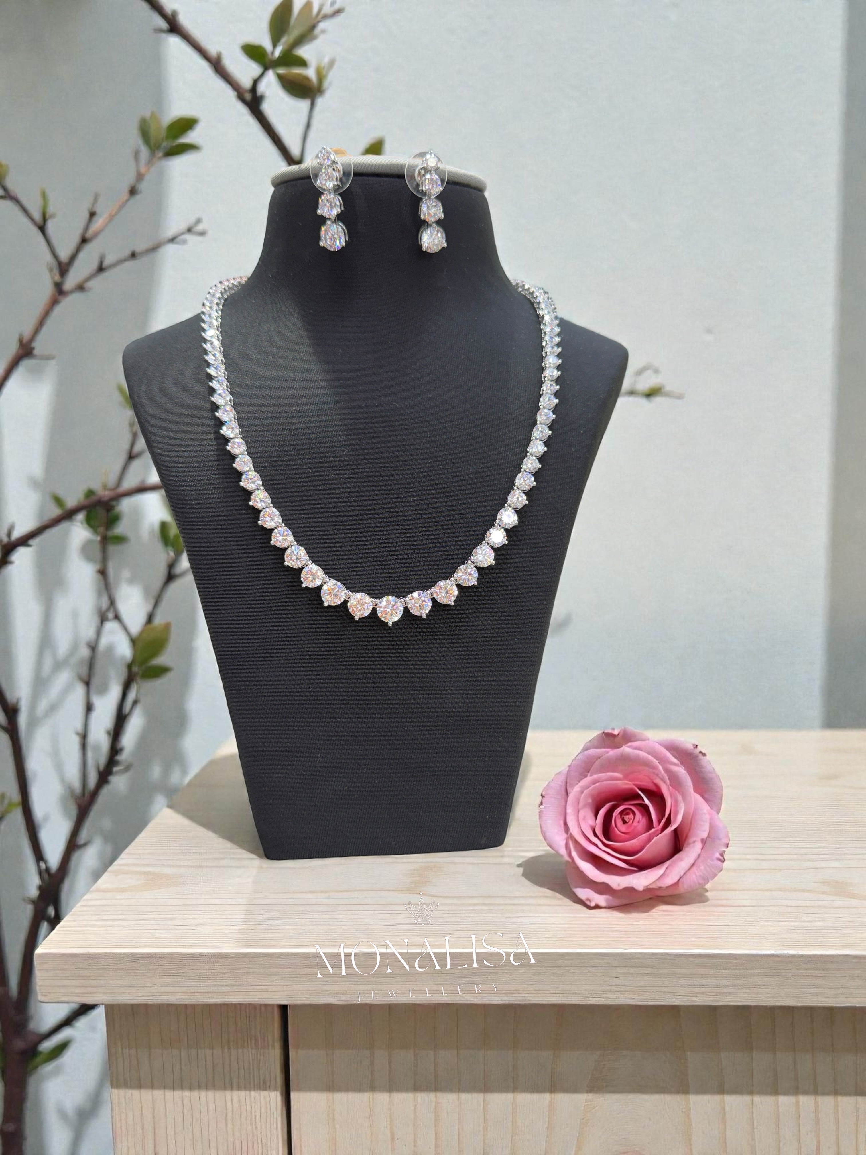 Silver Single Line Solitaire Imported set