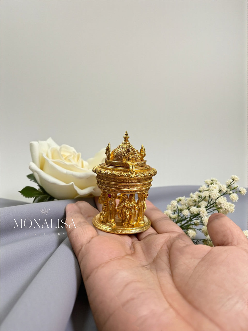 Radha krishna Antique Designer kumkum box