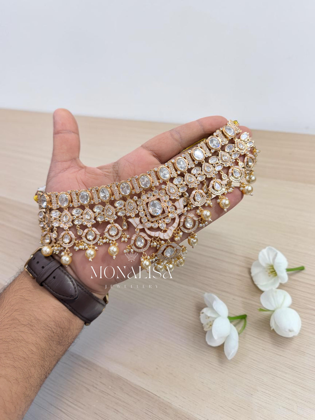 Kashwini Polki Designer Necklace Set
