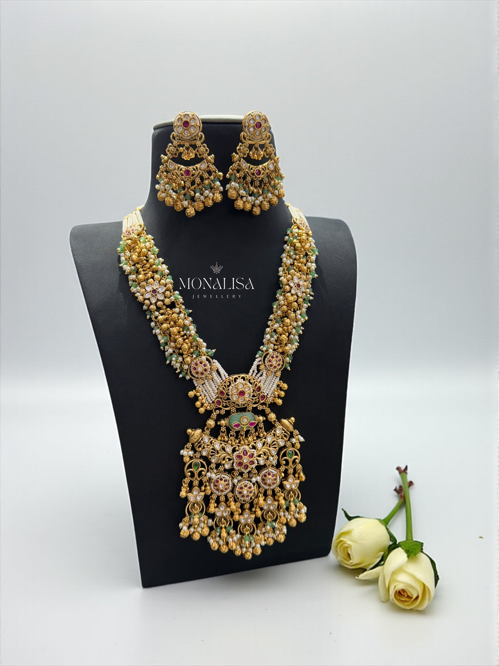 Ranisa Antique designer long Necklace Set