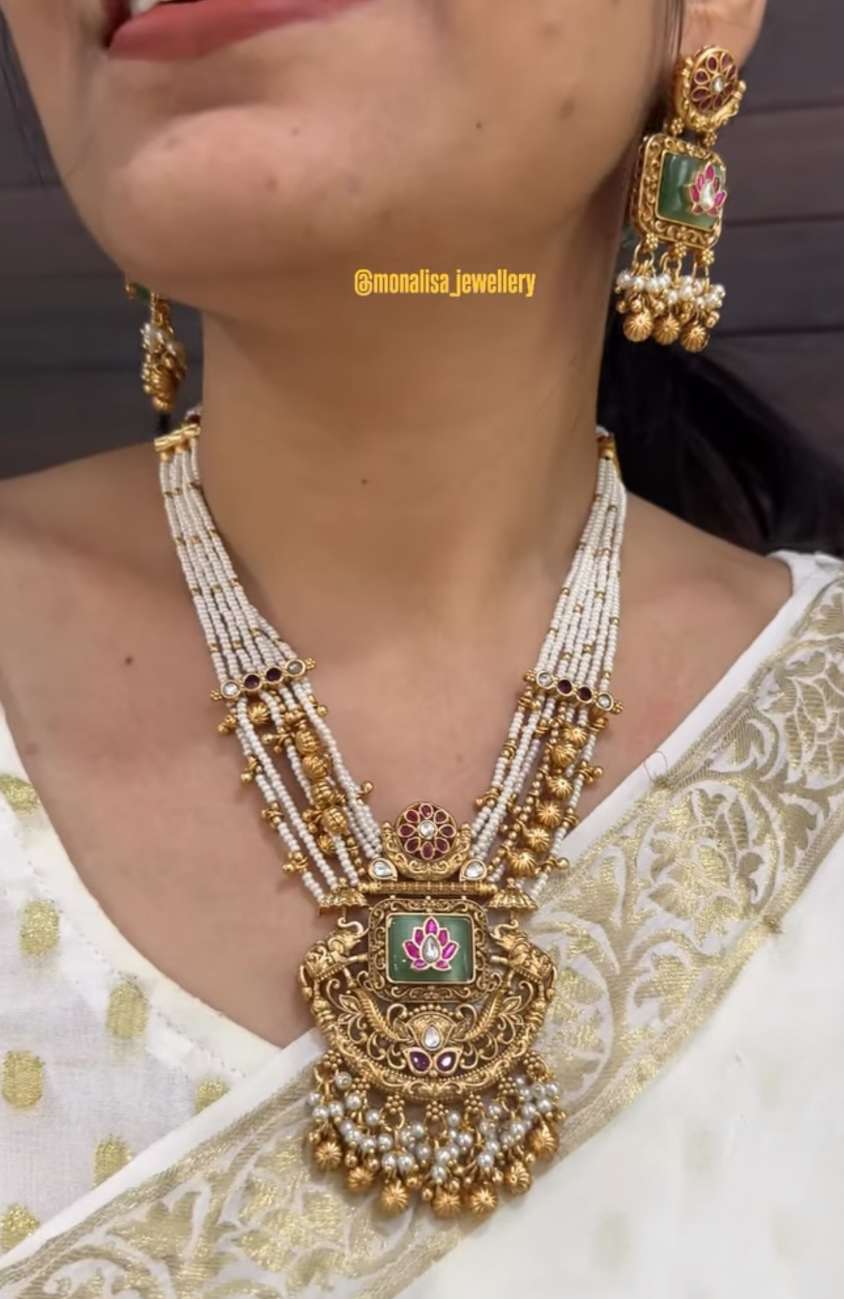 Jeeva Antique Designer Necklace Set