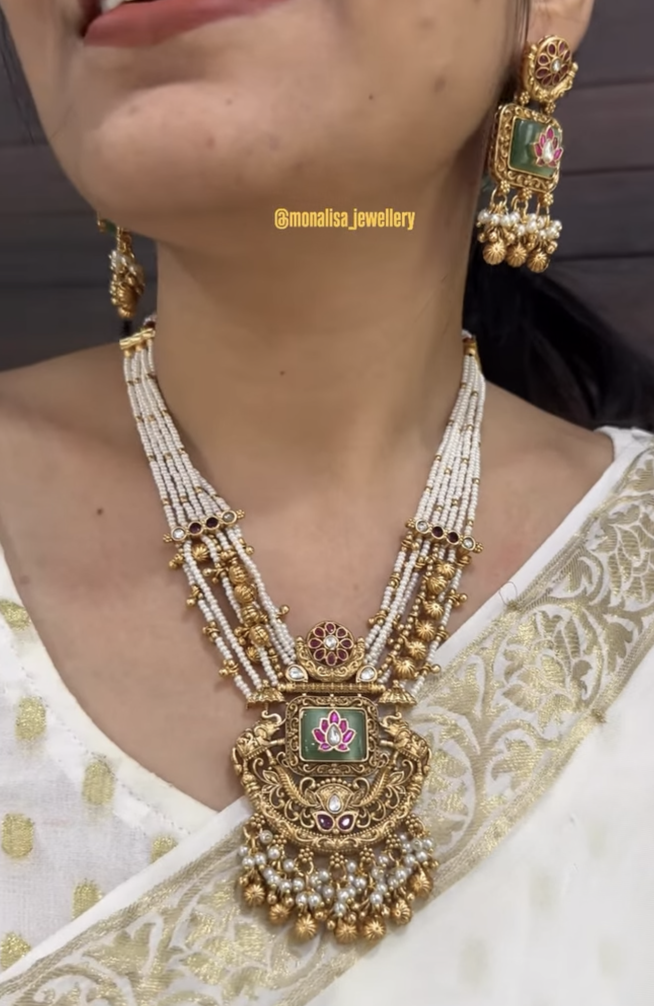 Jeeva Antique Designer Necklace Set