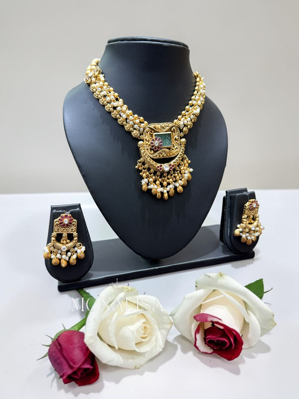 Nitiksha Antique designer Necklace Set