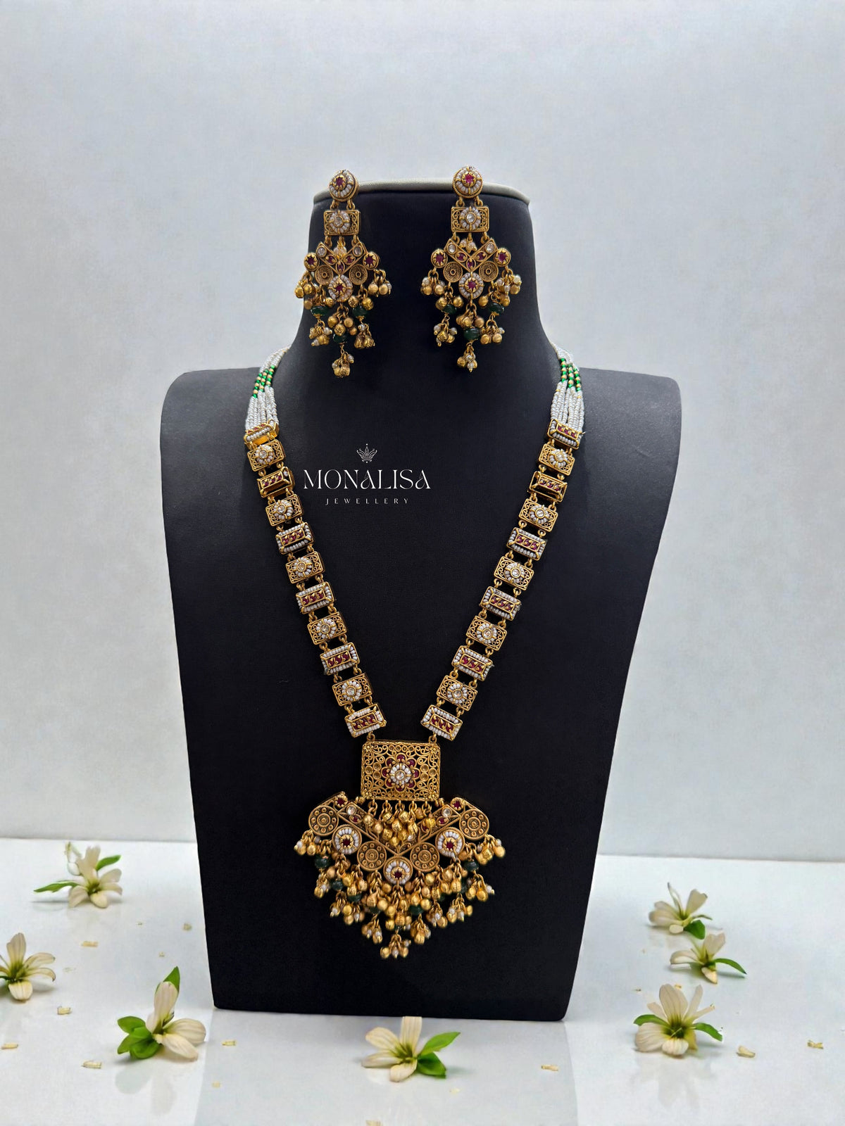 Nemli Antique designer long Necklace Set