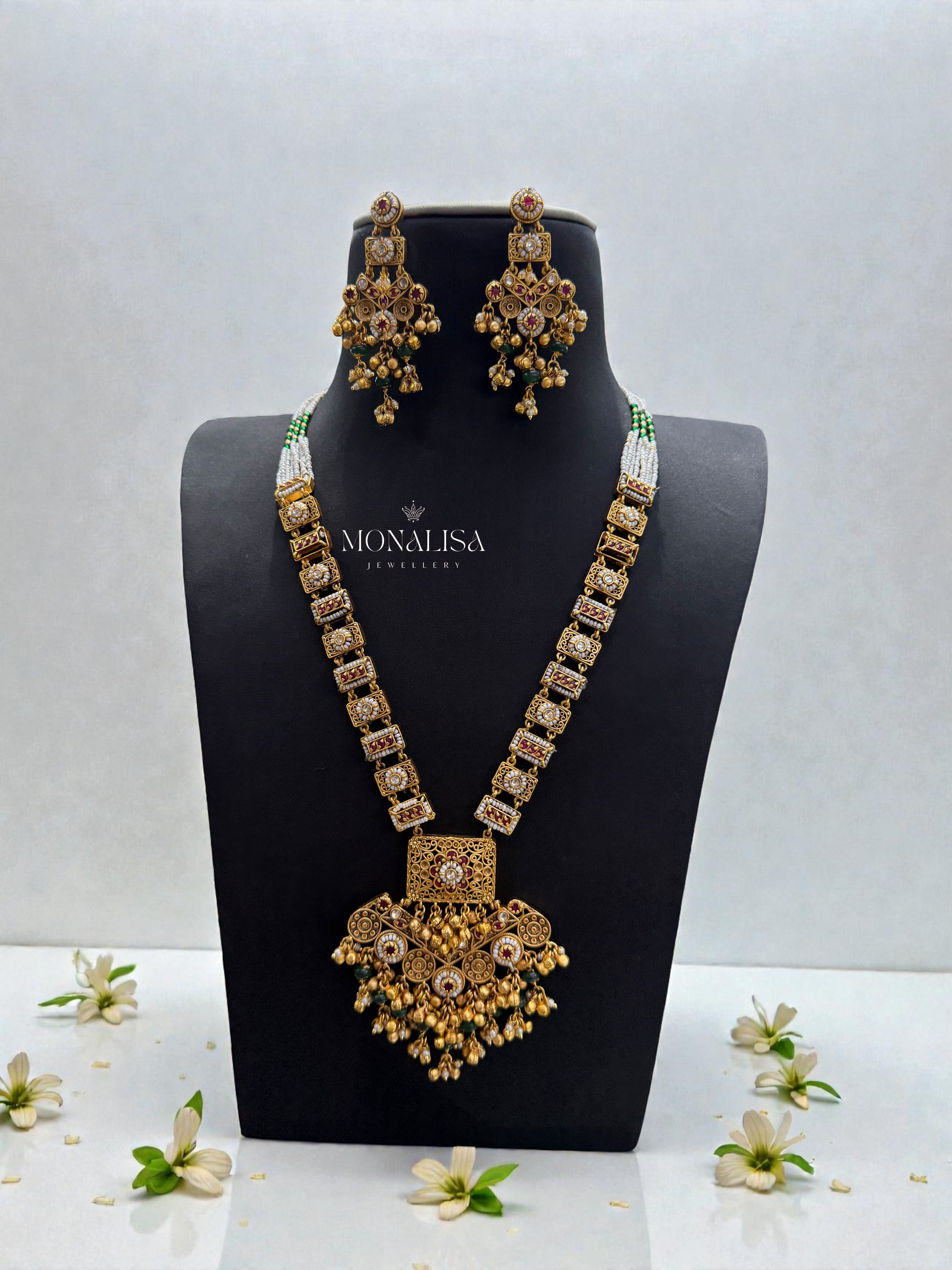 Nemli Antique designer long Necklace Set