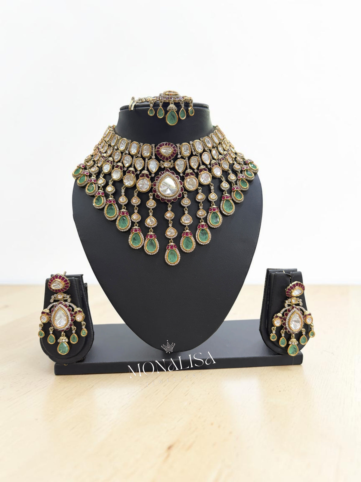 Tisha Polki Designer Necklace Set