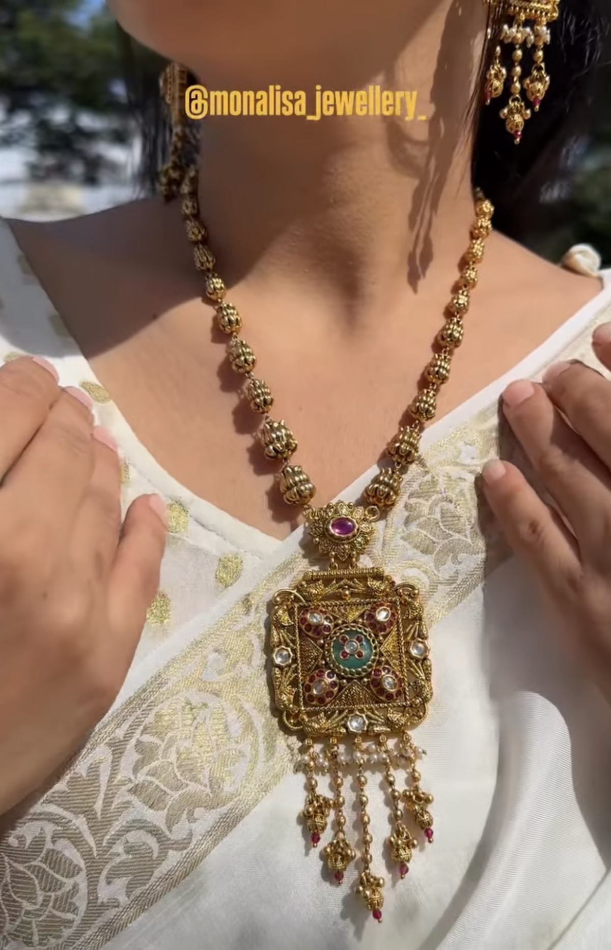 Aja Antique Designer Necklace Set