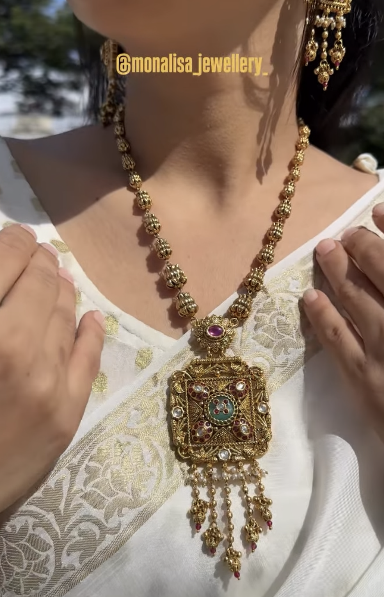 Aja Antique Designer Necklace Set