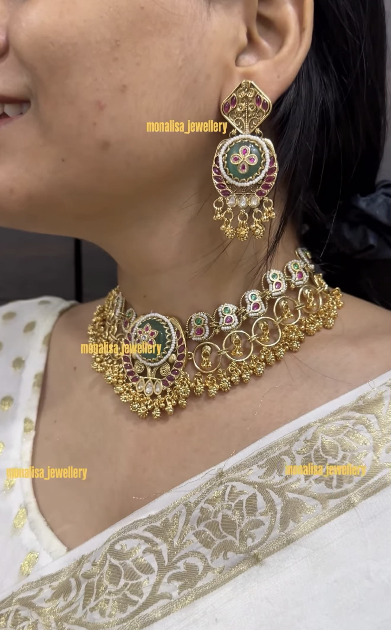 Mithra Antique Designer Necklace Set
