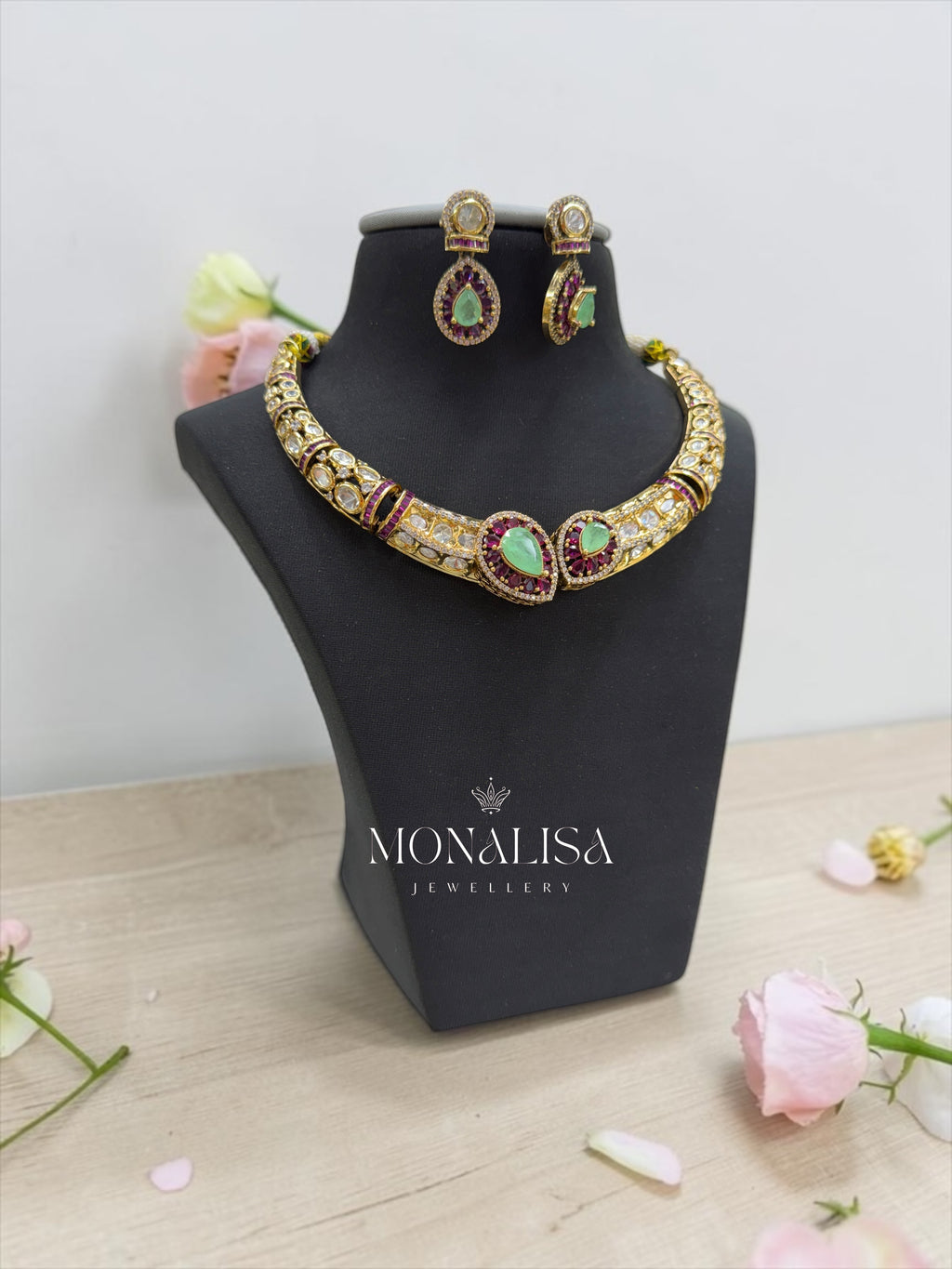Eesha Polki Hasli Designer Necklace Set